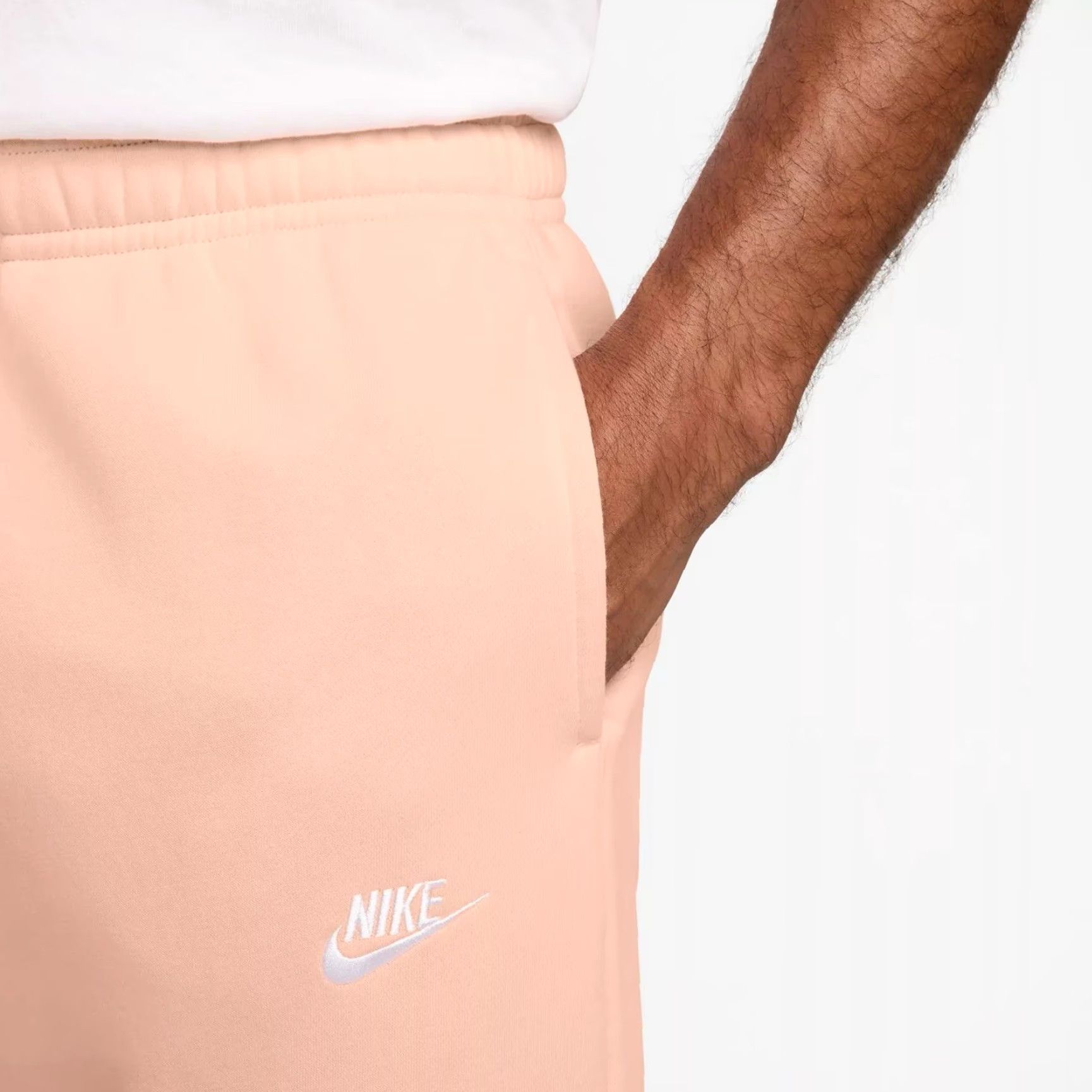 Nike Nike Sweatpants Men XL NIKE SPORTSWEAR Fleece Jogger Pants Orange Pink Coral Regular Fit with Drawstring Elastic Waist Cuff Activewear Size US 36 / EU 52 - 3 Thumbnail