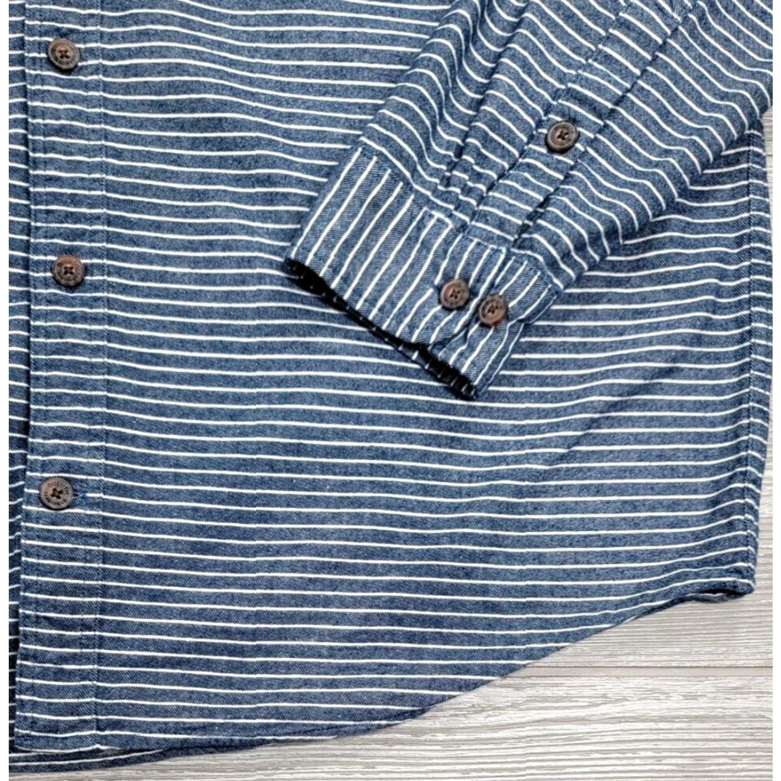 Vintage Duluth Free Swingin Flannel Slim Fit Shirt Abyss Blue Stripe 2XL Men’s Button-Up Size US XXL / EU 58 / 5 - 6 Thumbnail