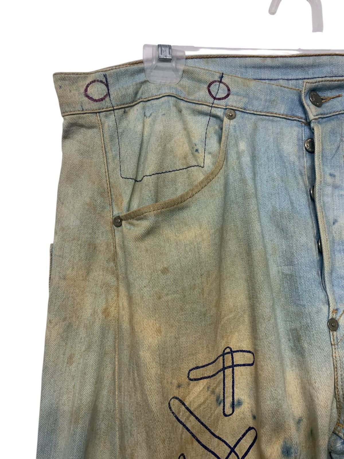 Levi's Vintage Clothing Rare Levi's Engineered Jeans Acid Washed Printed Mens Jeans Size US 35 - 11 Thumbnail