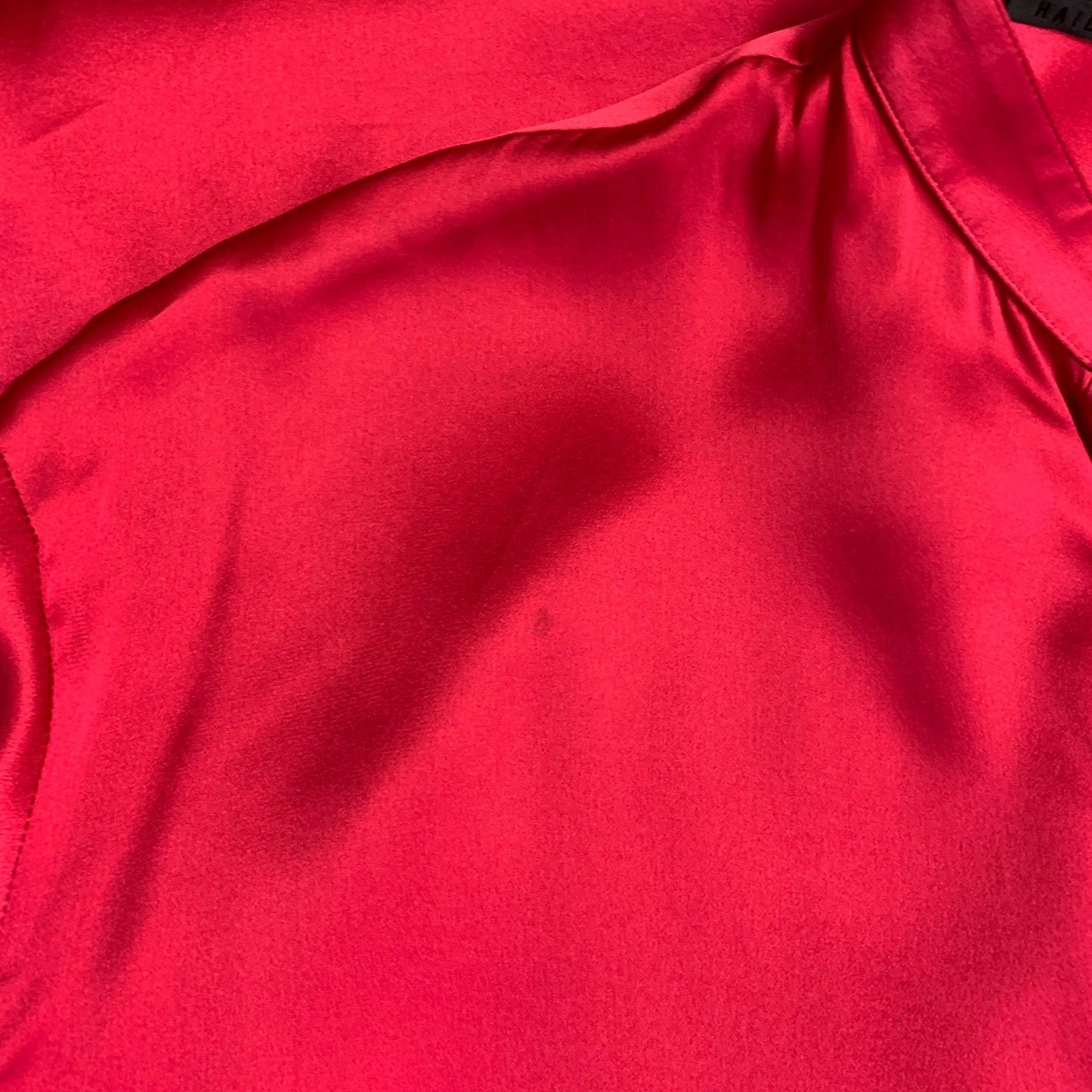 Haider Ackermann Size S Red Silk Satin Nehru Collar Hidden Buttons Shirt Size S / US 4 / IT 40 - 4 Thumbnail
