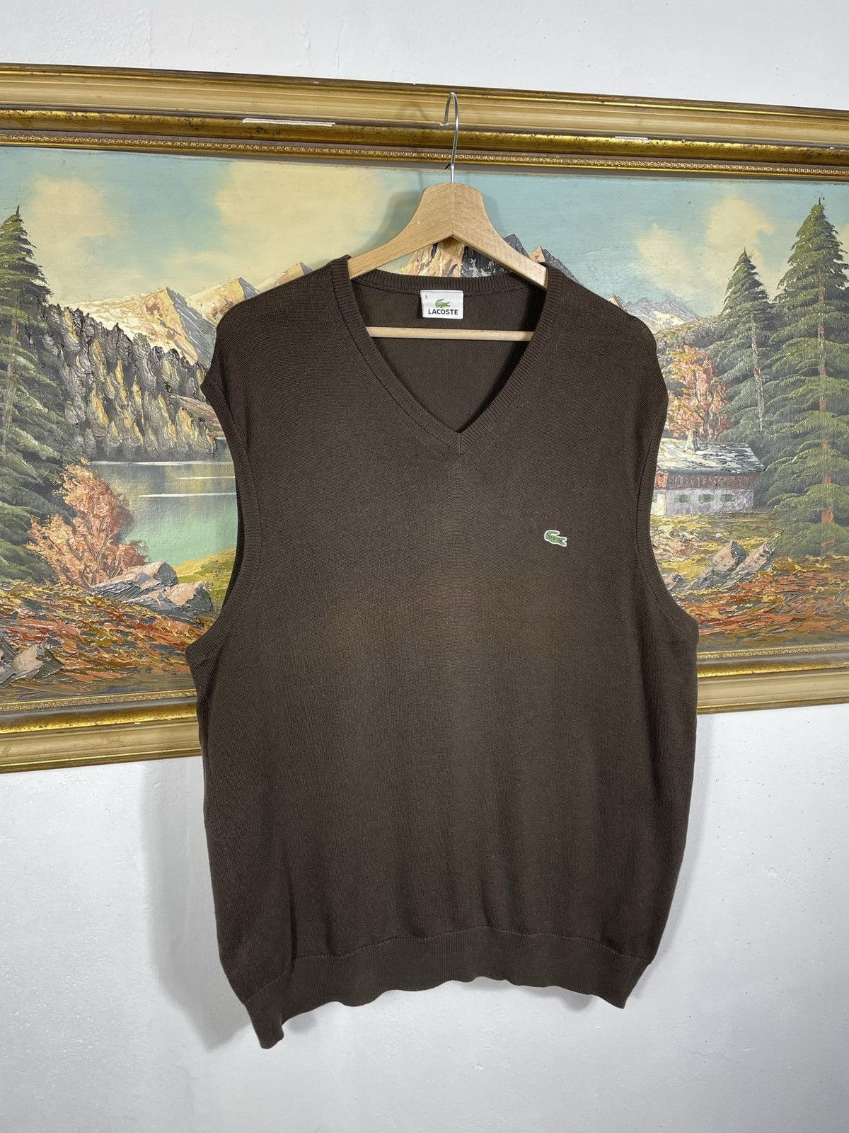 Lacoste × Vintage Lacoste retro y2k 00s Vest Jumper Pull Knitwear Old Money Size US L / EU 52-54 / 3 - 3 Thumbnail