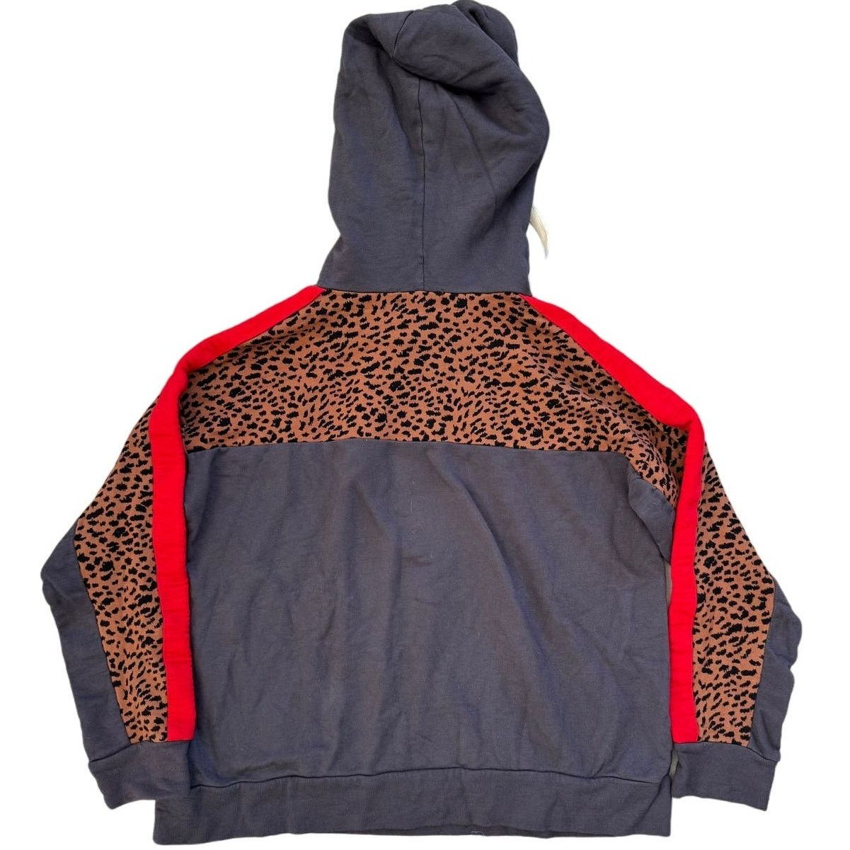 MONROW MONROW Supersoft Fleece Print Block Pullover Hoodie Leopard Size XS / US 0-2 / IT 36-38 - 3 Thumbnail