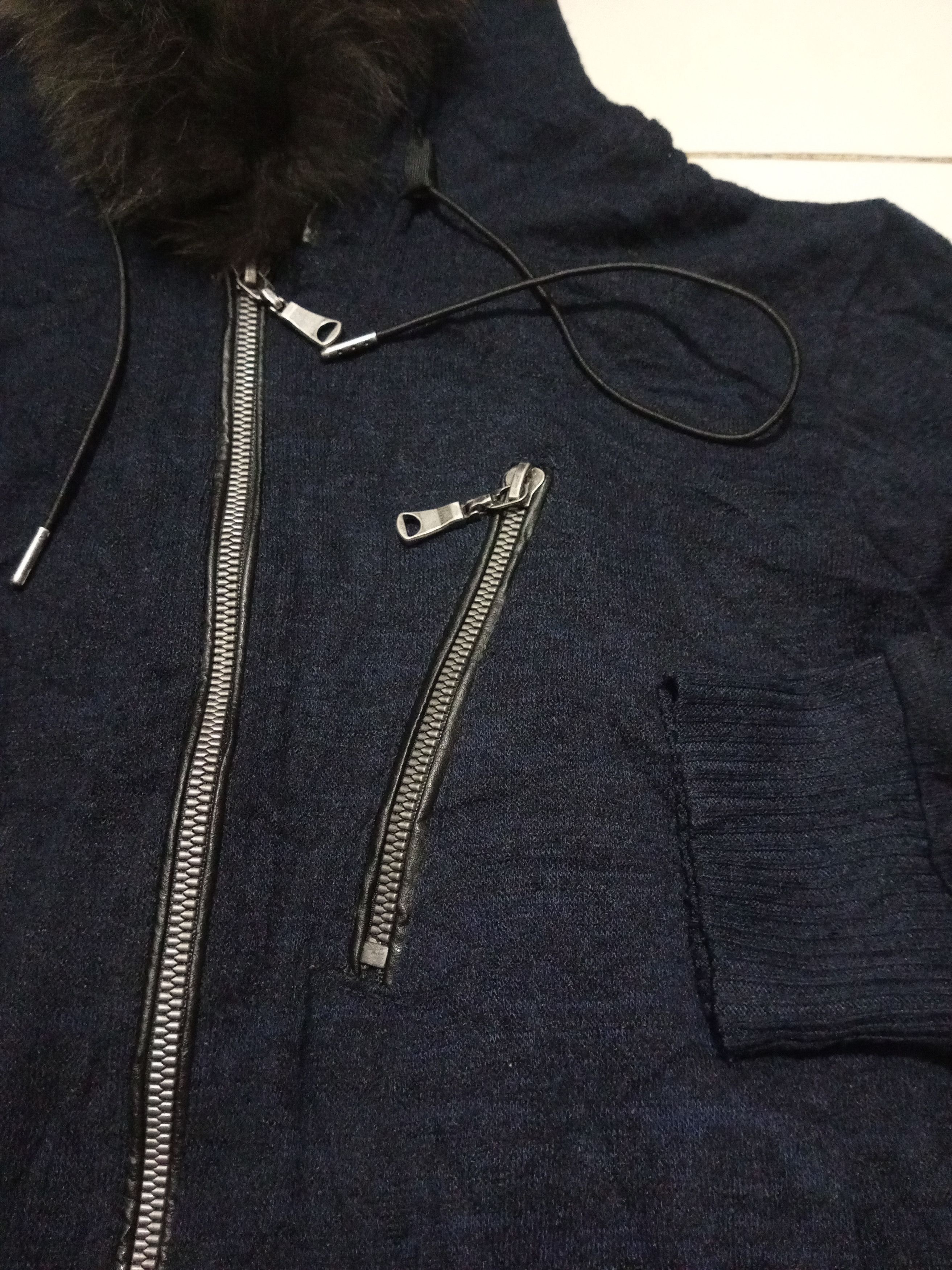 Japanese Brand × Vintage Semantic Design -Fur knit zipper Hoodie LGB style Size US S / EU 44-46 / 1 - 4 Thumbnail