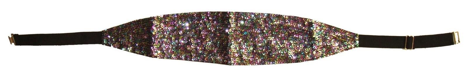 Designer Sequin Cummerbund Belt Peacock Size ONE SIZE - 1 Preview