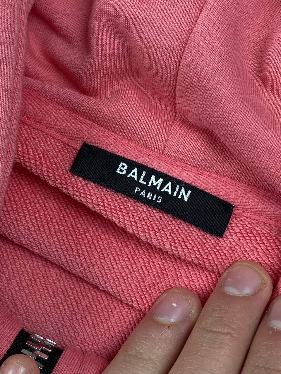 Balmain Balmain Full Zip Hoodie Men Size M Pink Size US M / EU 48-50 / 2 - 9 Thumbnail