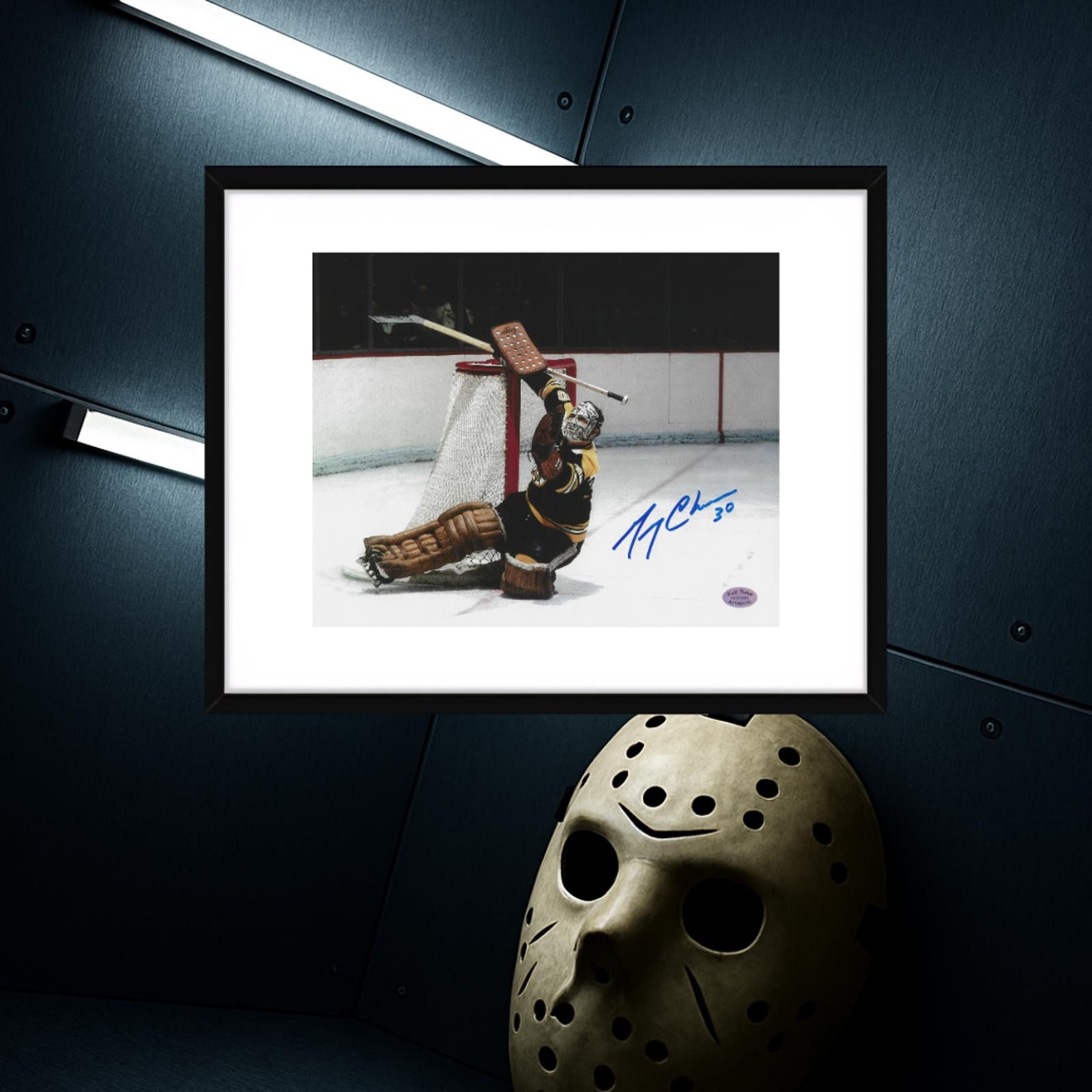 Other Gerry Cheevers Bruins Autographed 8x10 Photo coa W/Frame Size ONE SIZE - 1 Thumbnail