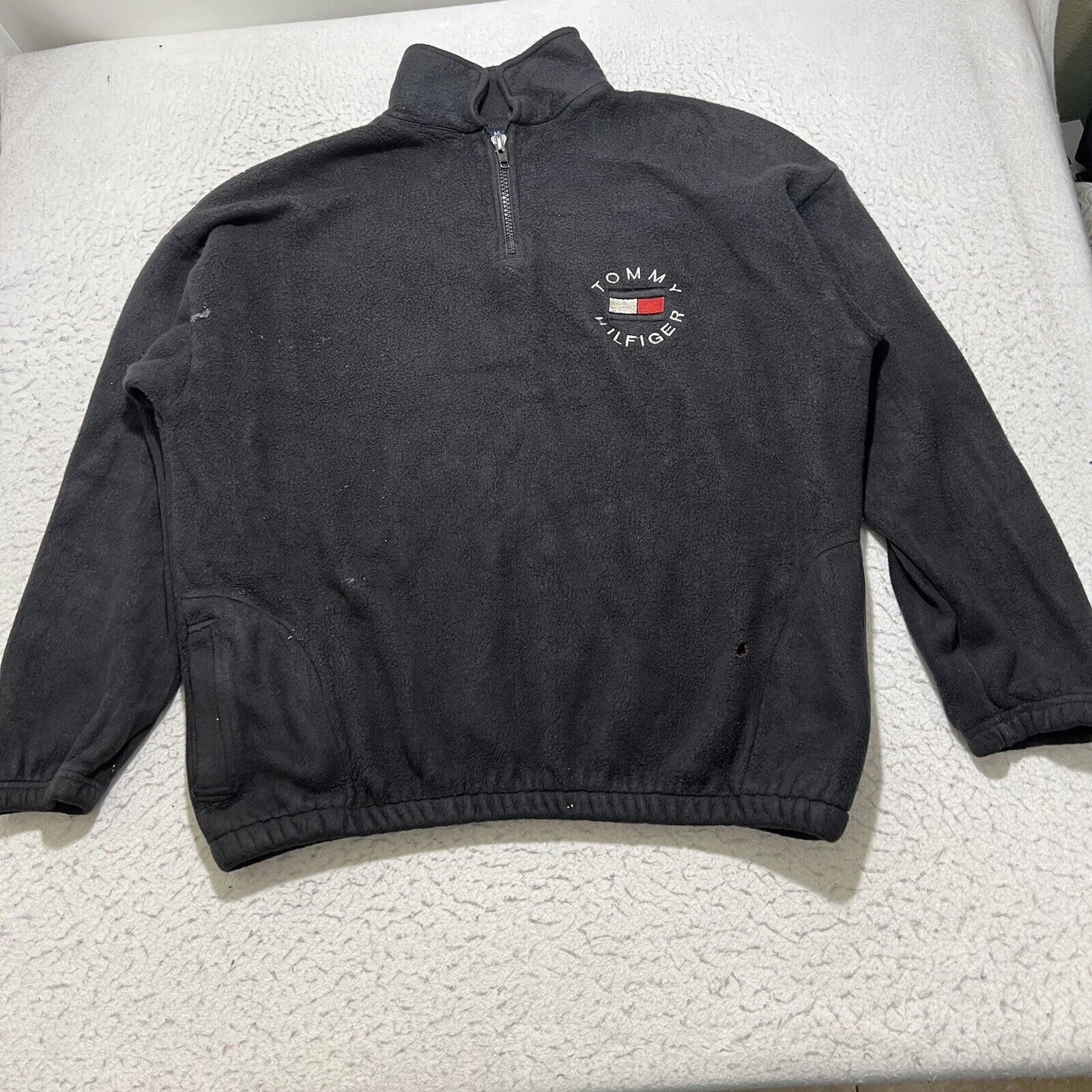 Tommy Hilfiger Vtg Tommy Hilfiger Fleece Heavyweight Pullover Sweatshirt Size US XL / EU 56 / 4 - 1 Thumbnail