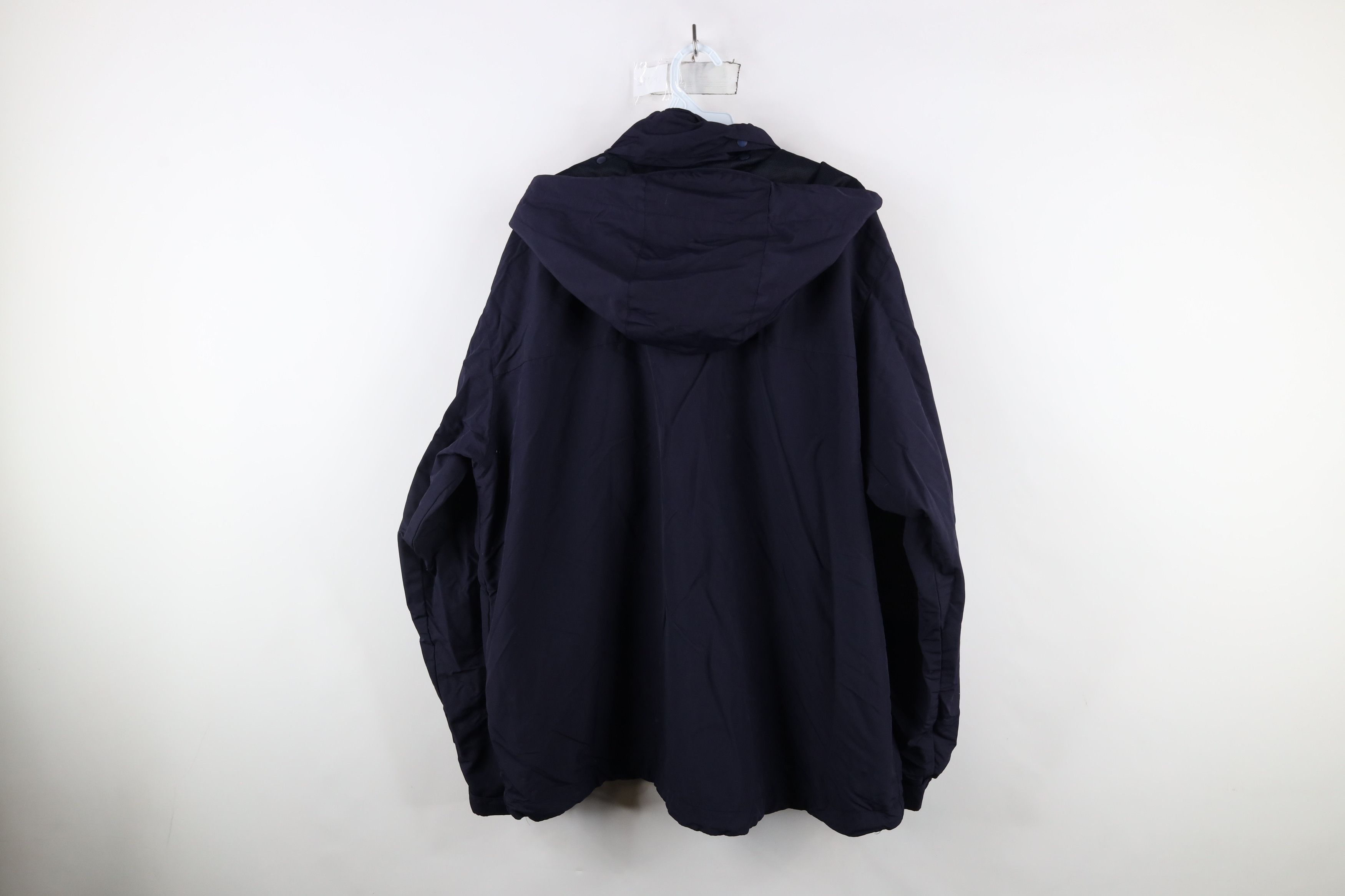 Lands' End × Vintage Vintage 90s Lands End Full Zip Hooded Rain Jacket Navy Blue Size US XL / EU 56 / 4 - 14 Thumbnail