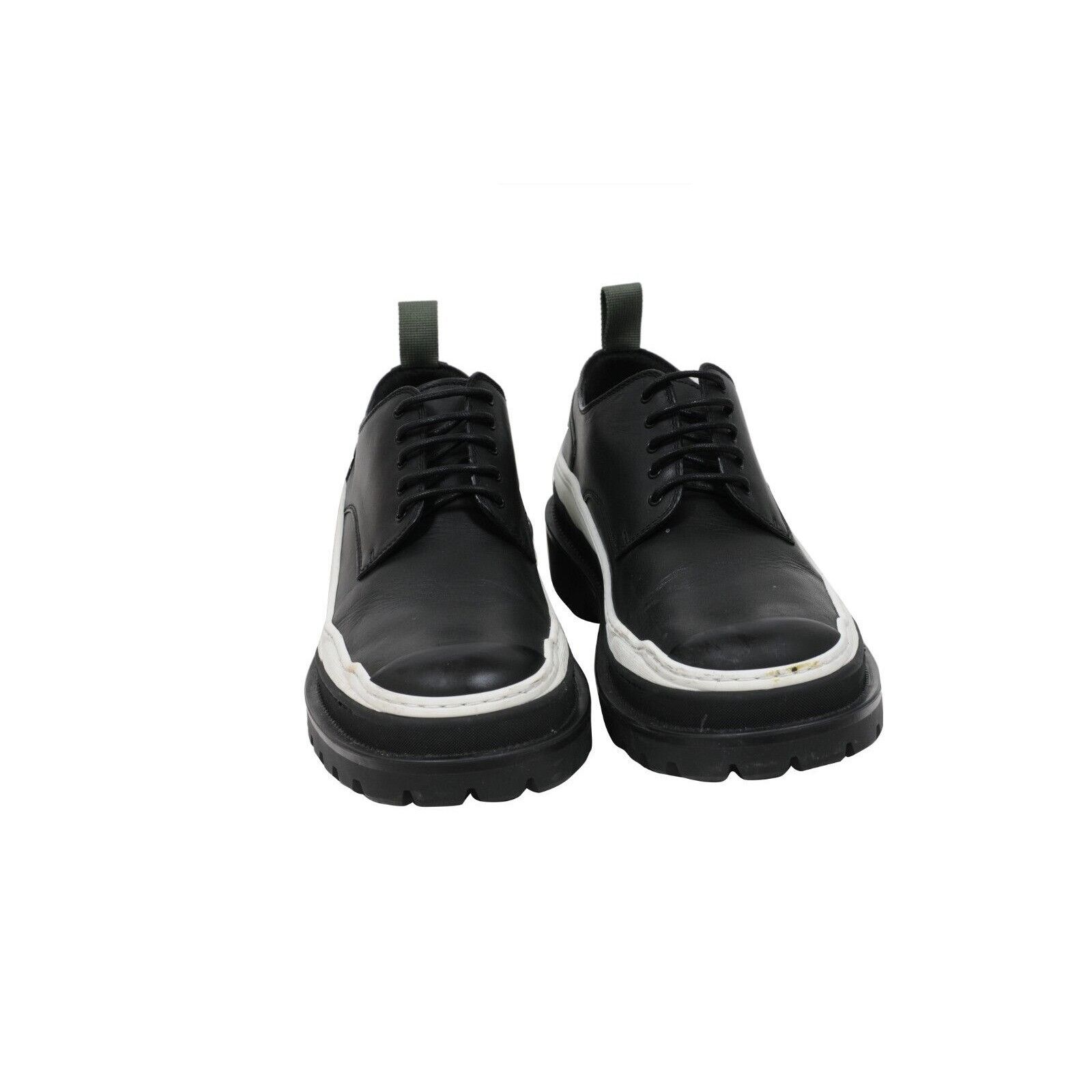 Dior × Sacai Sacai Black White Leather Chunky Derby Size US 12 / EU 45 - 2 Thumbnail