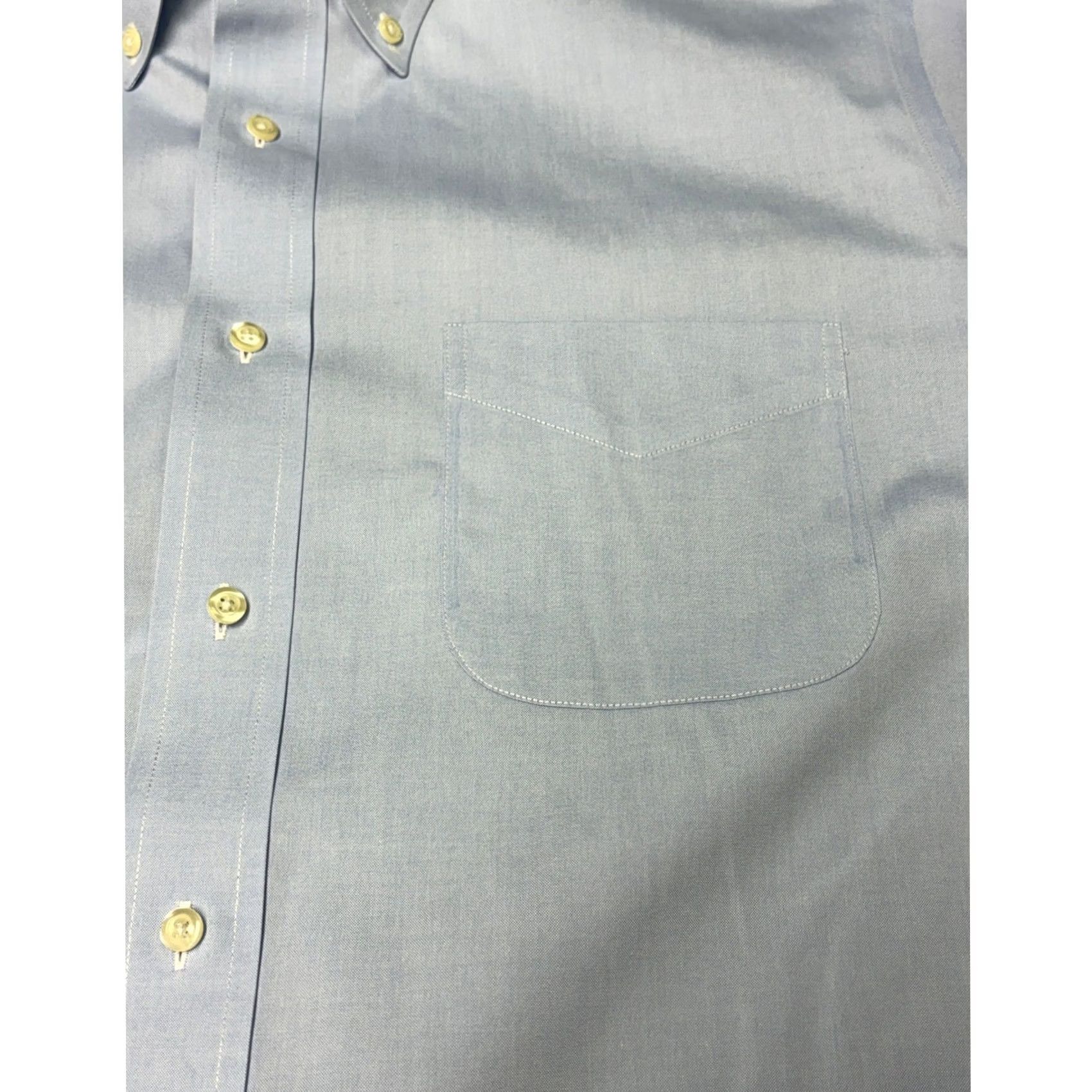 Brooks Brothers Brooks Brothers Mens Dress Shirt Blue Non-Iron 16.5-35 Regular Fit Button-Down Pocket Barrell Cuff 100% Cotton Woven Long Sleeve) Size US XL / EU 56 / 4 - 2 Thumbnail