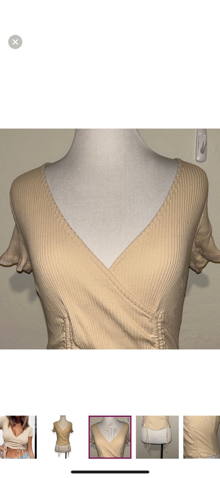 PRINCESS POLLY Princess Polly Carmen drawstring surplice top size 8 Size M / US 6-8 / IT 42-44 - 2 Thumbnail