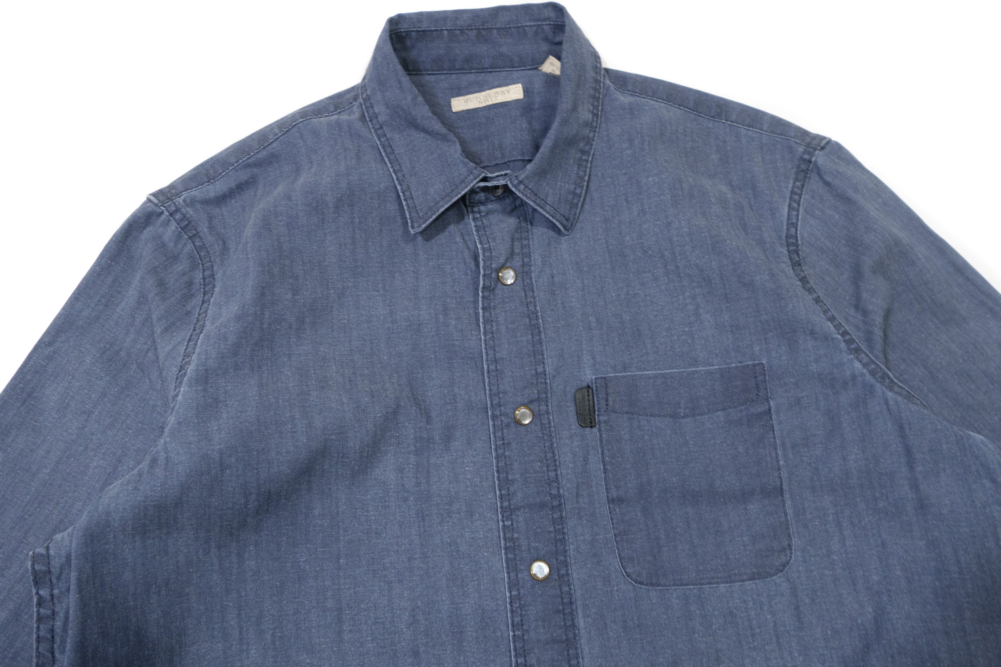 Burberry Brit Denim Button-Up Shirt Size US XL / EU 56 / 4 - 3 Thumbnail