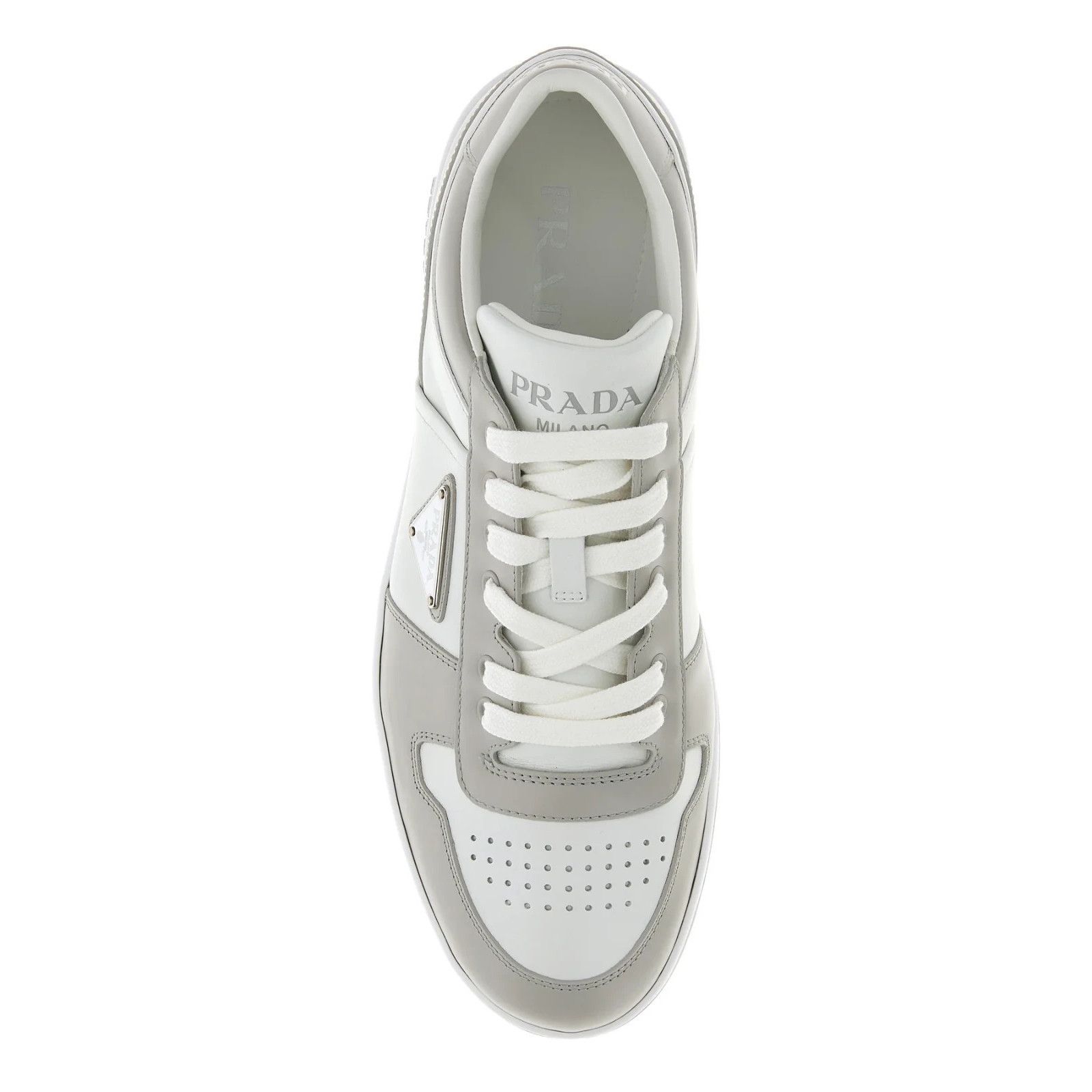 Prada PRADA Downtown Two-Tone Leather Sneakers New And Authentic ( Size US 10 / EU 43 - 4 Thumbnail