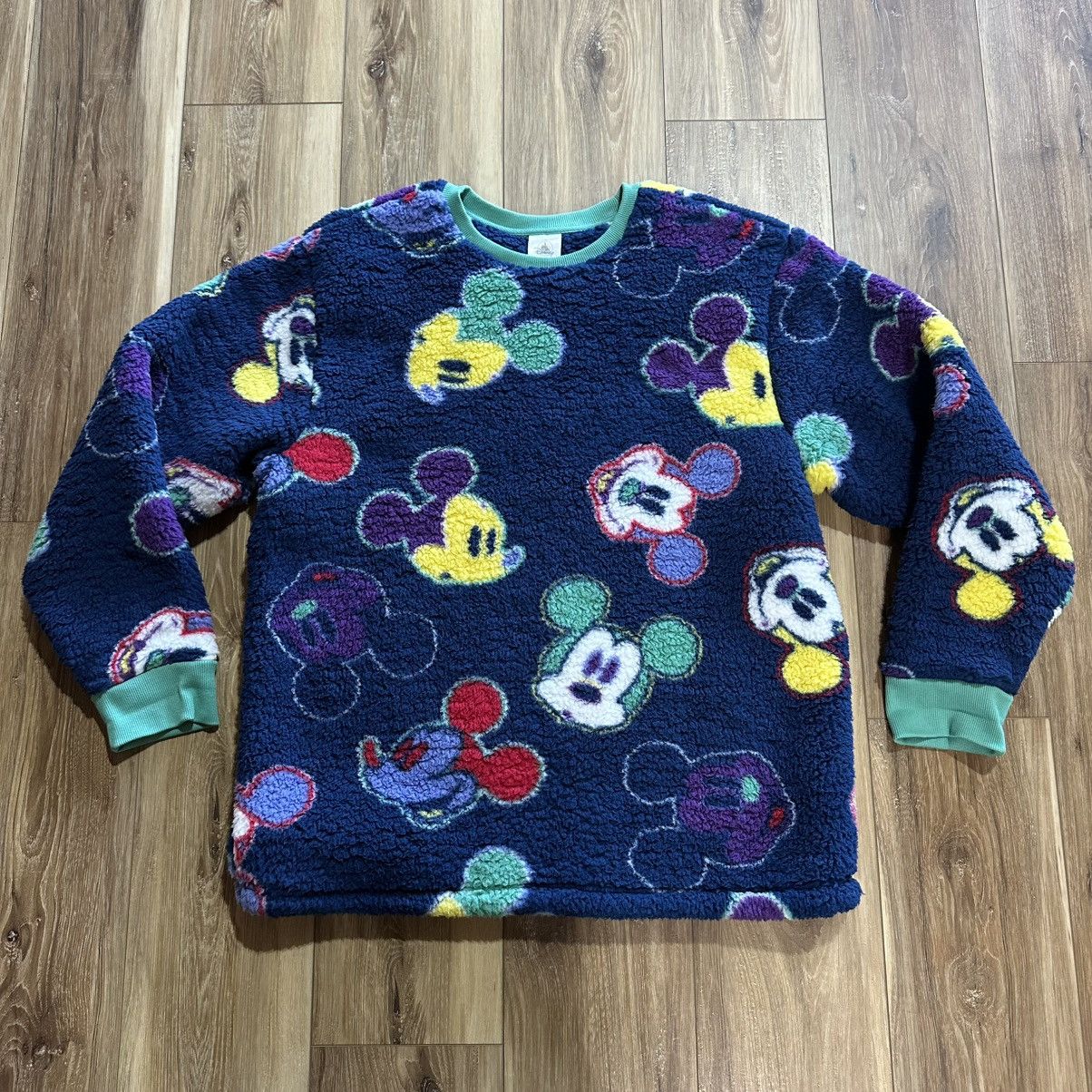 Disney Disney Mickey Mouse Multicolor Sherpa Fleece Sweater Size L / US 10 / IT 46 - 1 Thumbnail