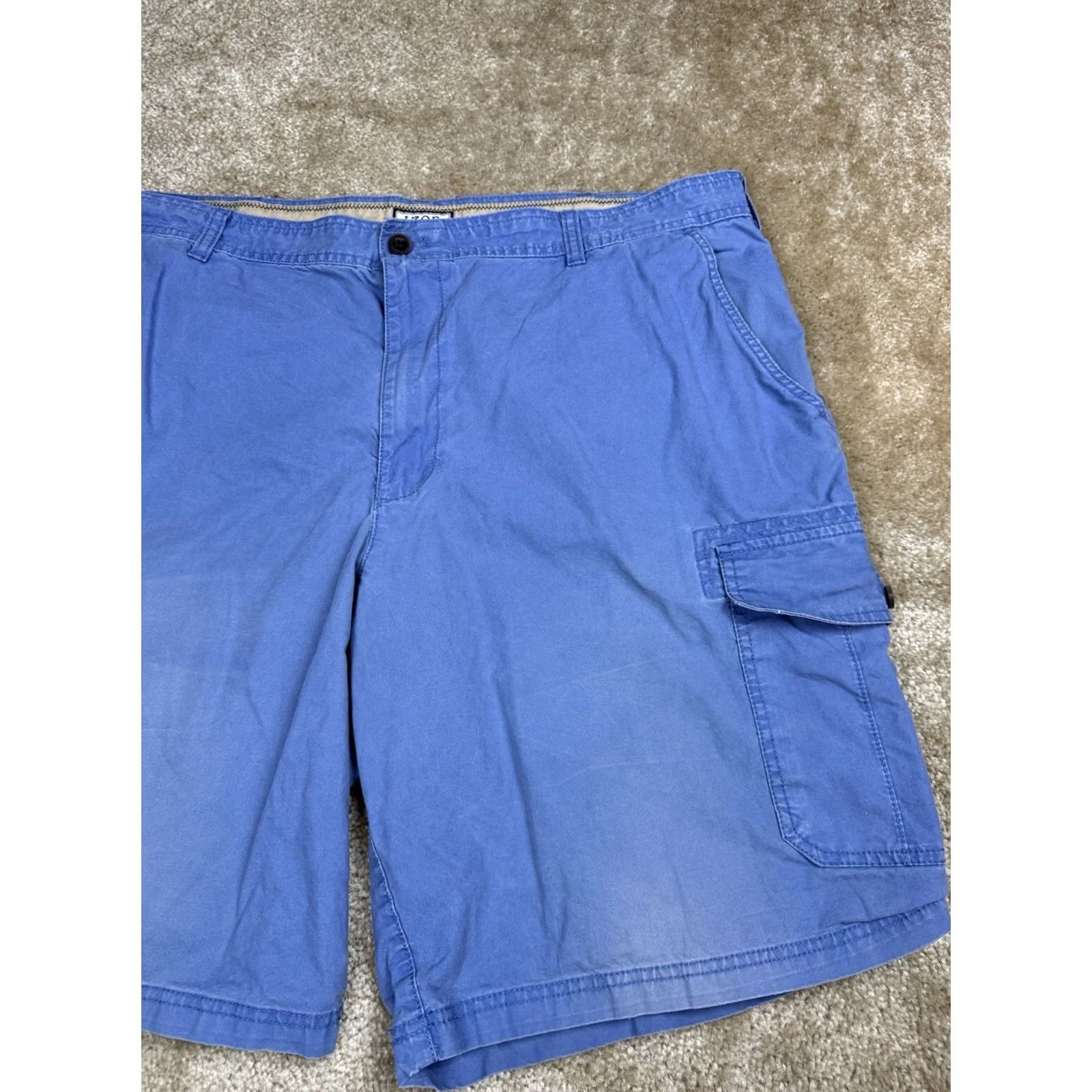 Izod IZOD Men Cargo Shorts Blue Size 42 10” Inseam 920 Size US 42 / EU 58 - 2 Thumbnail