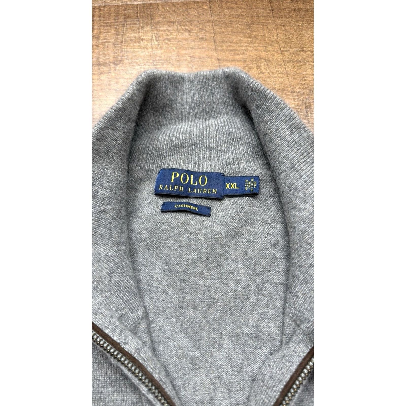 Ralph Lauren VINTAGE? (No) NWOT POLO RALPH LAUREN Gray 100% Cashmere 1/4 Zip Sweater Mens 2XL Size US XXL / EU 58 / 5 - 5 Thumbnail
