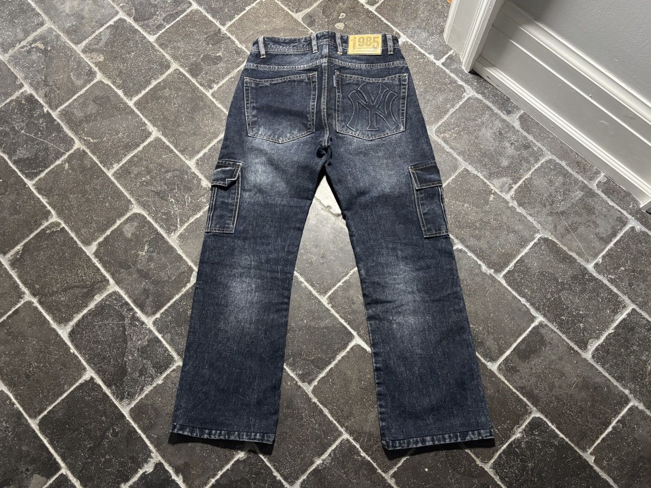 Vintage New York Yankees Jeans Vintage NY Denim 3D Pocket Puff Y2K Size US 28 / EU 44 - 15 Thumbnail