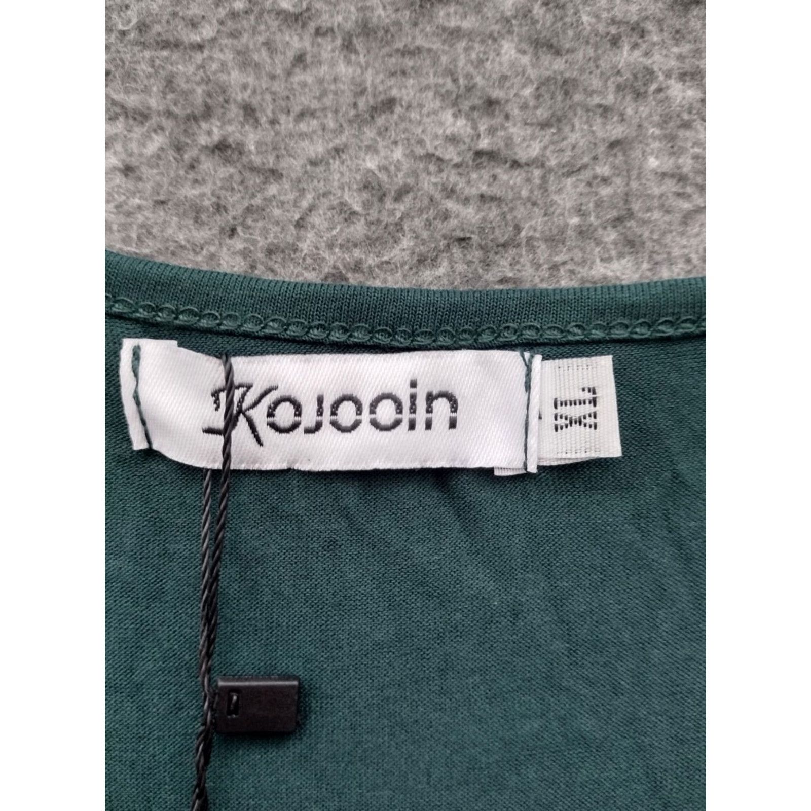Vintage Kojooin Women's XL Dress Green Short Sleeve Midi Tiered Boat Neck Dress Size 40" / US 18 - 5 Thumbnail