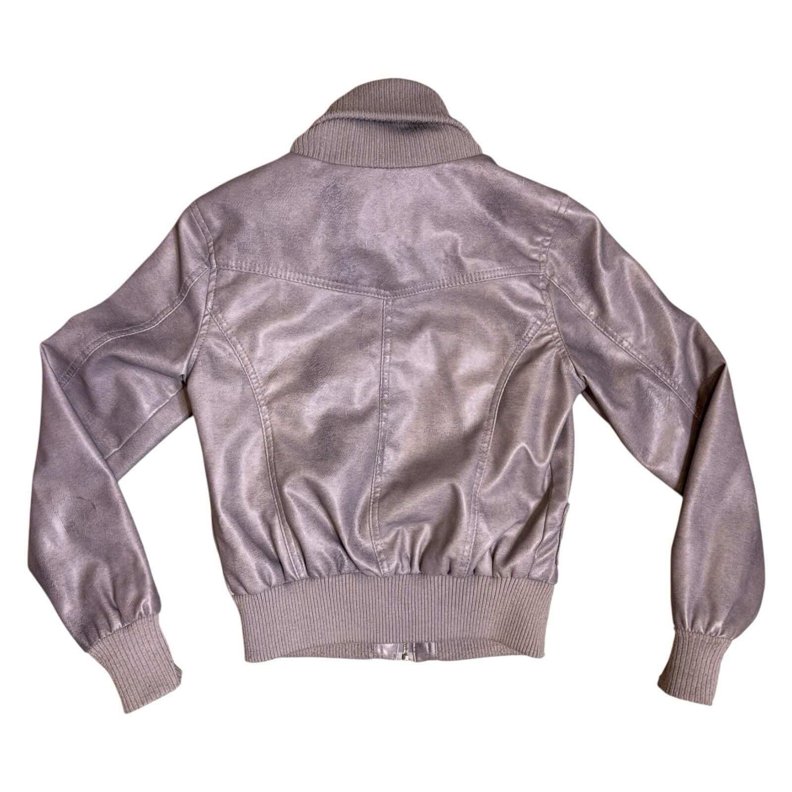 Other Miss London Moto Biker Jacket Cropped Faux Leather M Y2K Size M / US 6-8 / IT 42-44 - 2 Thumbnail
