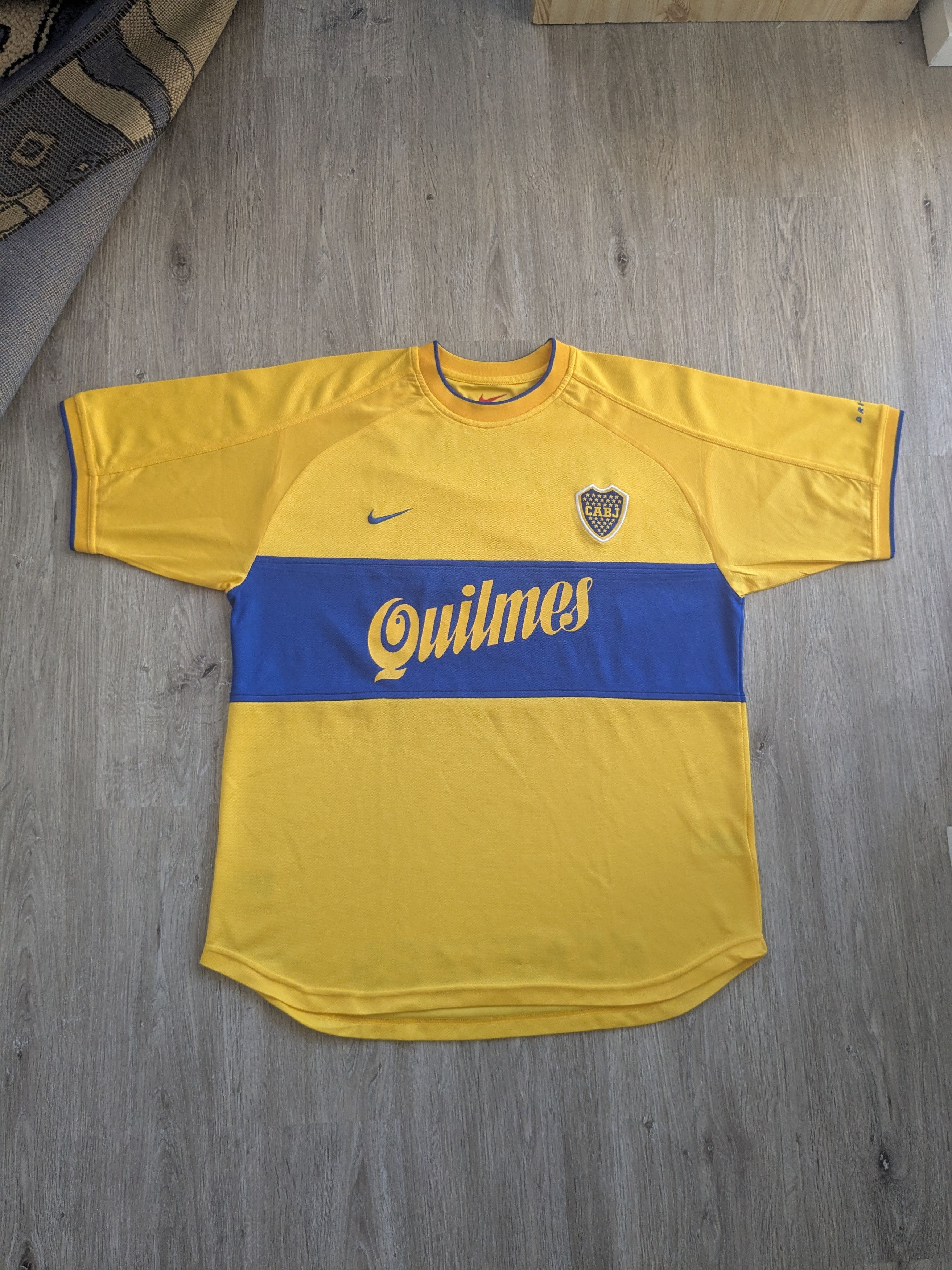 DOUBLE TAG 2000/01 BOCA JUNIORS AWAY SHIRT (L) NIKE