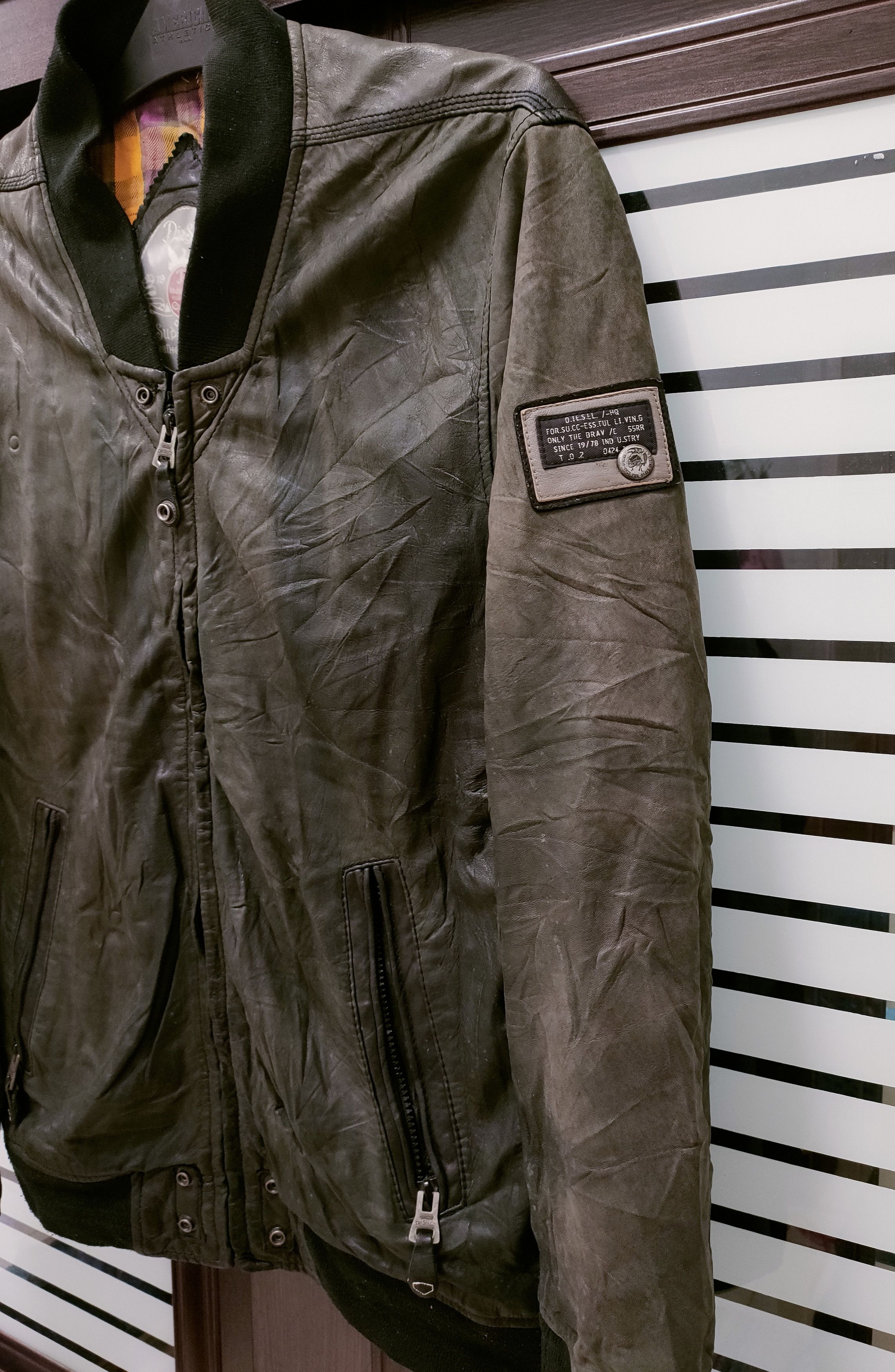 Diesel 🔥Vtg Diesel Sheep Skin Leather Jacket 🔥 Size US M / EU 48-50 / 2 - 3 Thumbnail