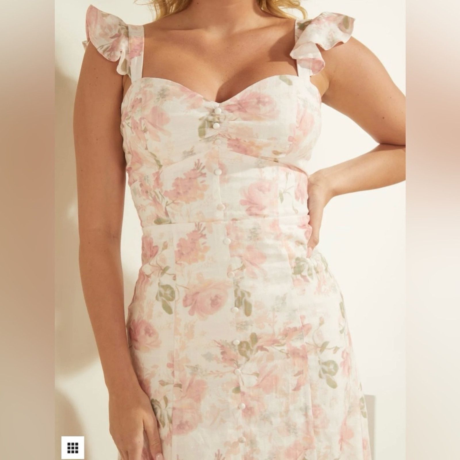 Other New Elegant Floral Dress in Pink and White size 2 Size XS / US 0-2 / IT 36-38 - 3 Thumbnail