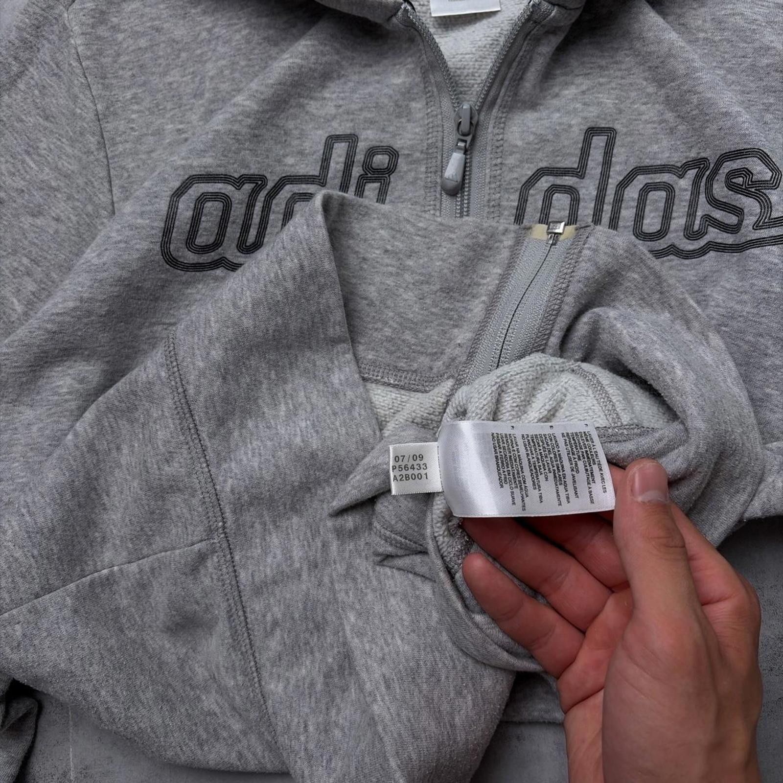 Adidas Y2K Grey Adidas Grunge Skater Zip Up Hoodie Size M / US 6-8 / IT 42-44 - 7 Thumbnail