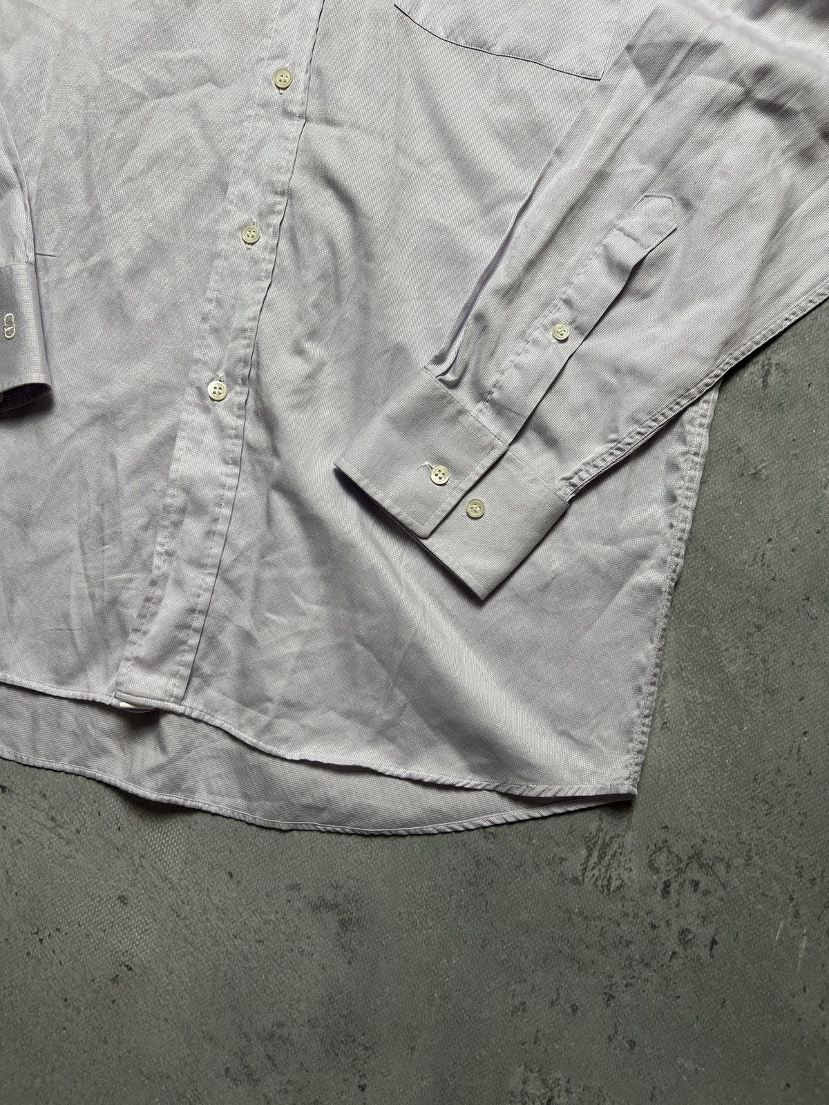 Dior Vintage 90s Christian Dior Italy Button Up Shirt Lux 15 1/2 Size US L / EU 52-54 / 3 - 9 Thumbnail