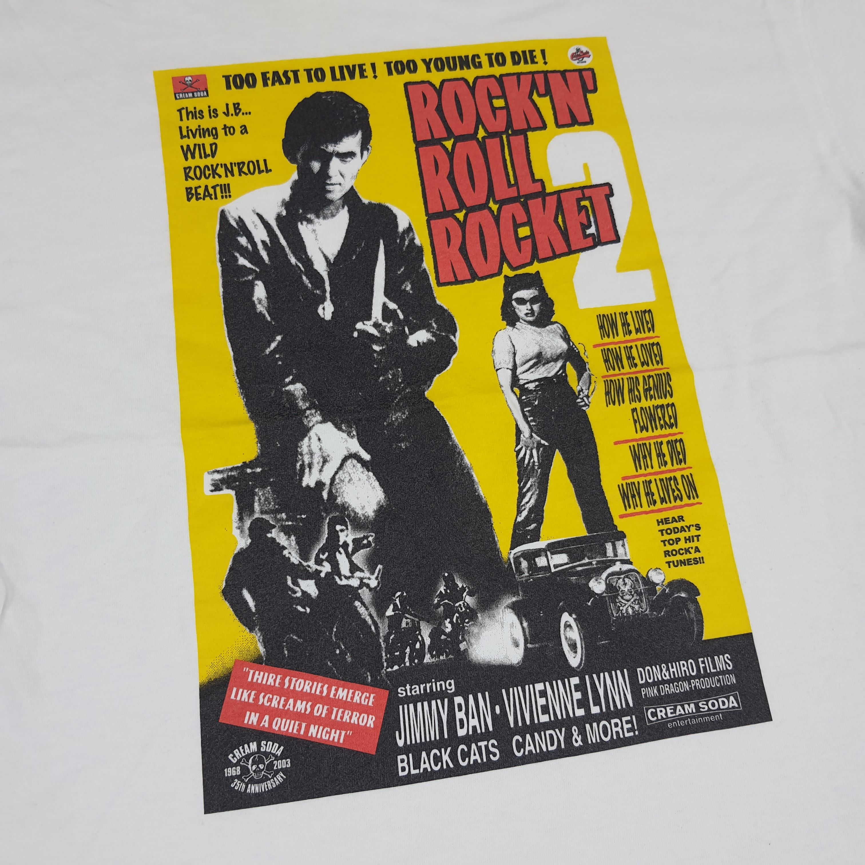 Japanese Brand × Vintage Vintage Cream Soda Rock'n Roll Rocket Photo Tee Tshirt Size US M / EU 48-50 / 2 - 2 Thumbnail