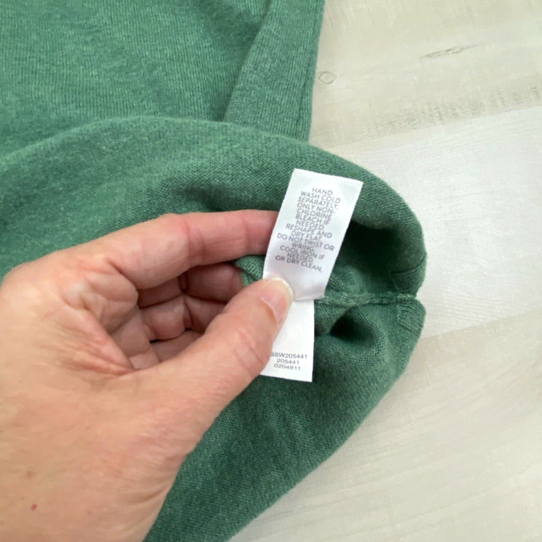 J. Jill J Jill Women's Green Silk Wool Cotton Blend Sweater Small Pullover Size S / US 4 / IT 40 - 5 Thumbnail