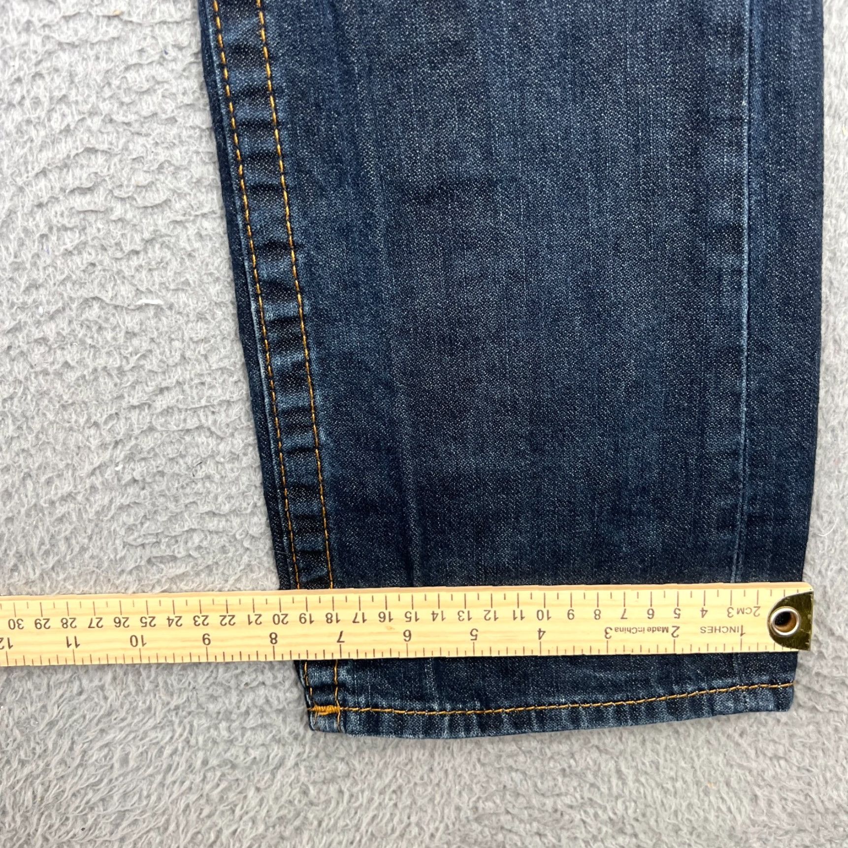 True Religion True Religion Jeans Mens 30 Straight Denim Blue Dark 5-Pocket Logo Button Zip Inseam 33 Regular Rise Mid Vintage: No Size US 30 / EU 46 - 2 Thumbnail