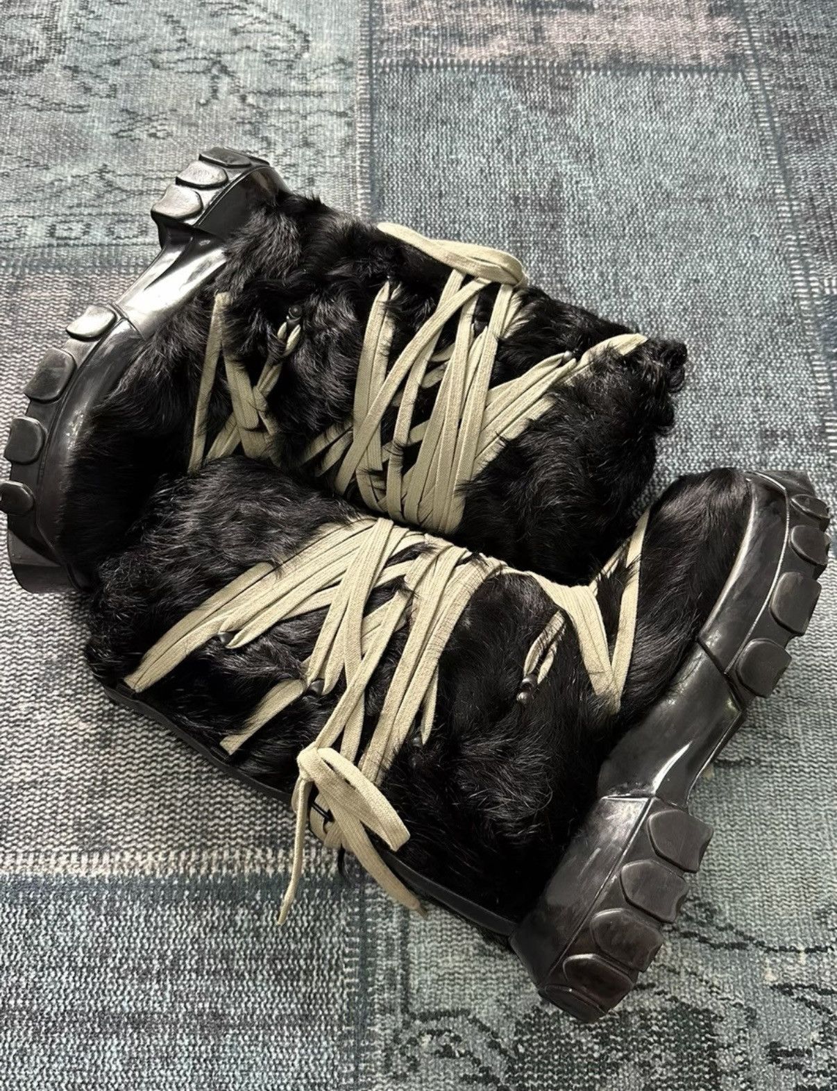 Rick Owens Rick Owens crazy lace pony hair snow boots. Size US 8 / IT 38 - 4 Thumbnail