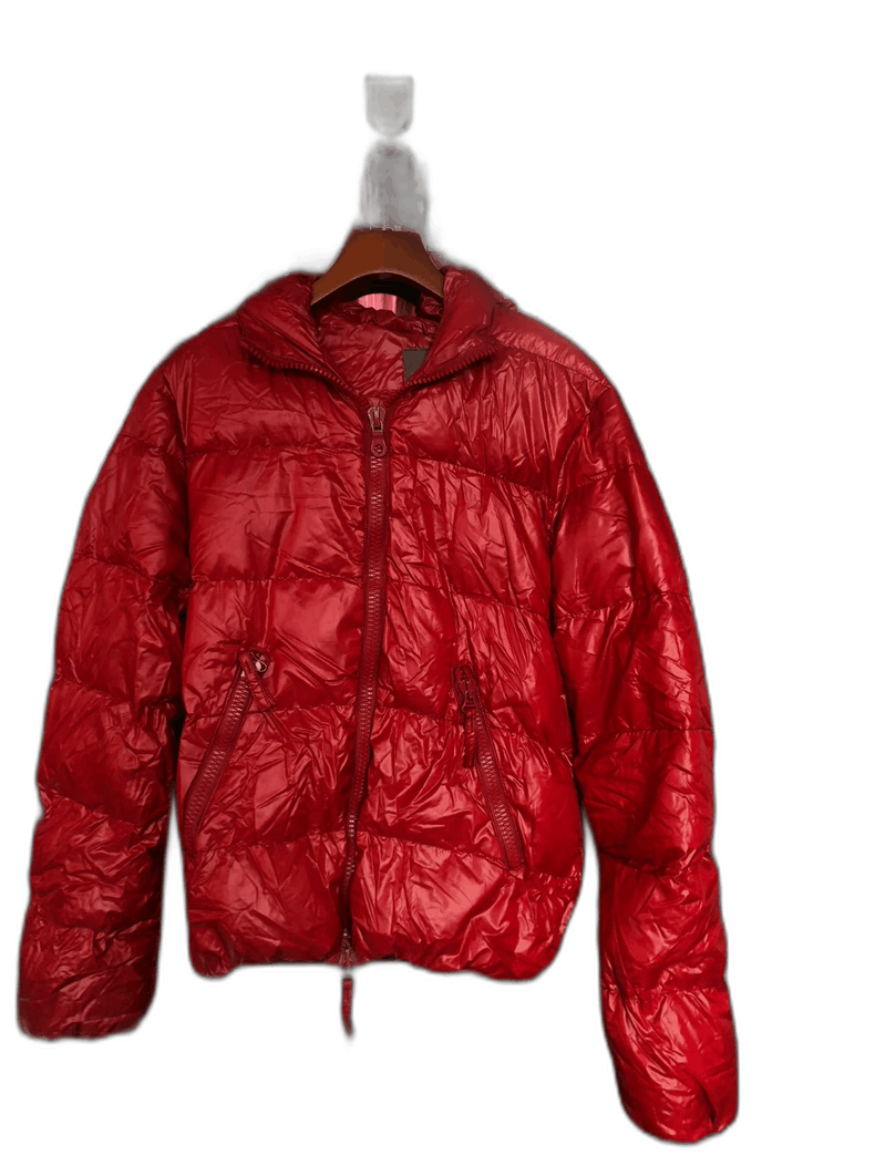 Moncler Red Duvet Jacket with Zipper Pockets Size US L / EU 52-54 / 3 - 1 Thumbnail