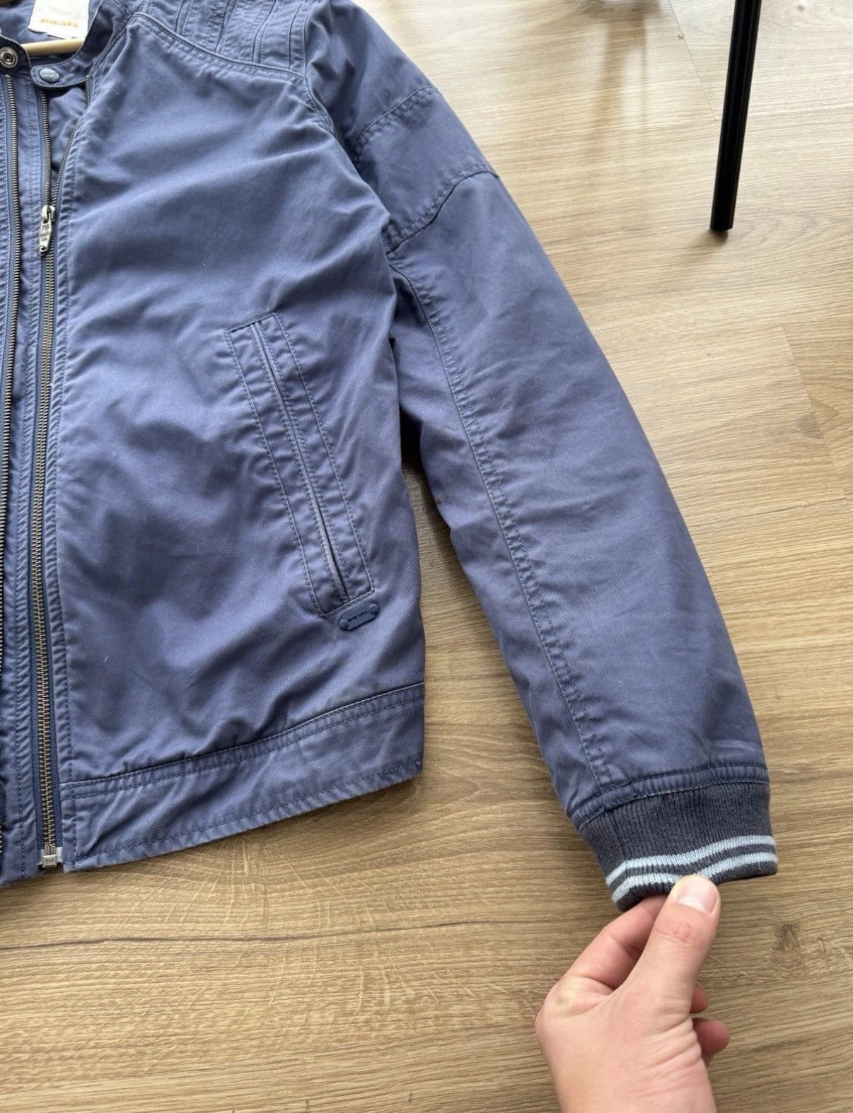Diesel DIESEL VINTAGE BIKER STYLE Y2K RETRO 90s BLUE COTTON JACKET Size US M / EU 48-50 / 2 - 12 Thumbnail