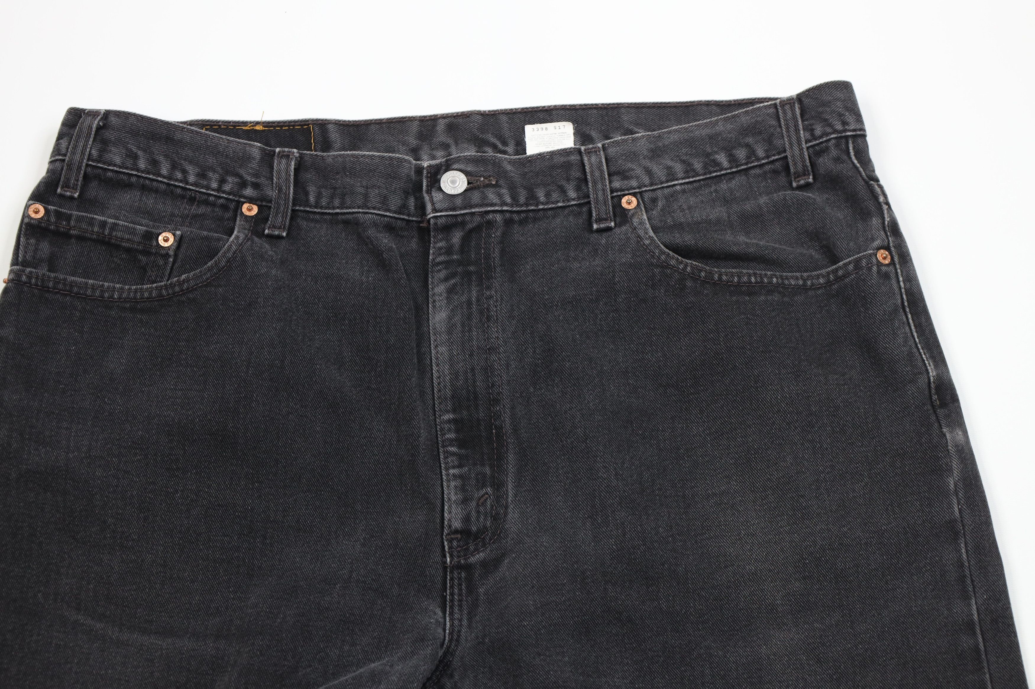 Levi's Vintage Y2K 2002 Levis 505 Straight Leg Jeans Black USA Size US 42 / EU 58 - 2 Thumbnail