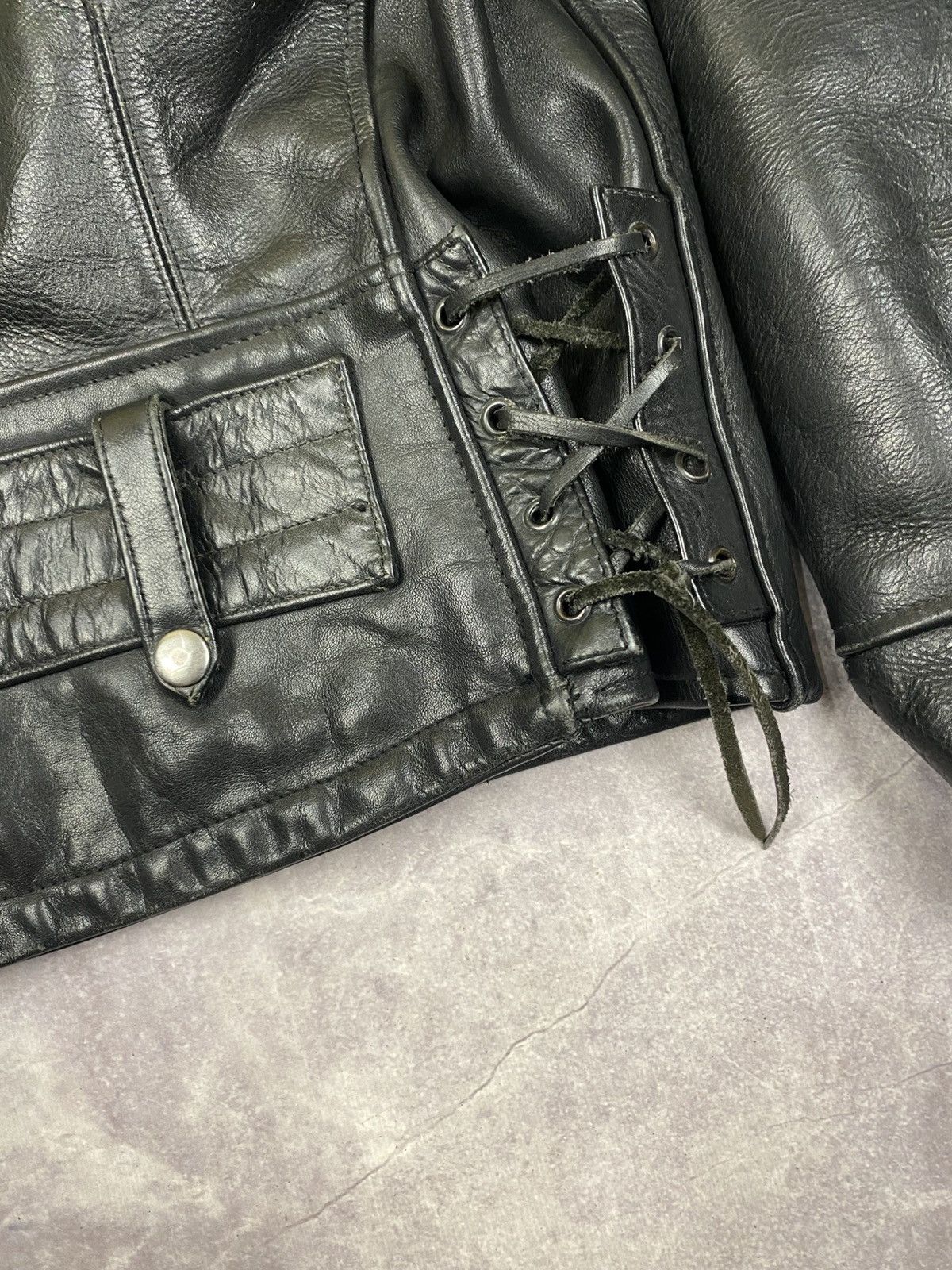 Vintage Lee Trevor Very Thick Cowhide Leather Jacket Size: XL Size US L / EU 52-54 / 3 - 20 Thumbnail