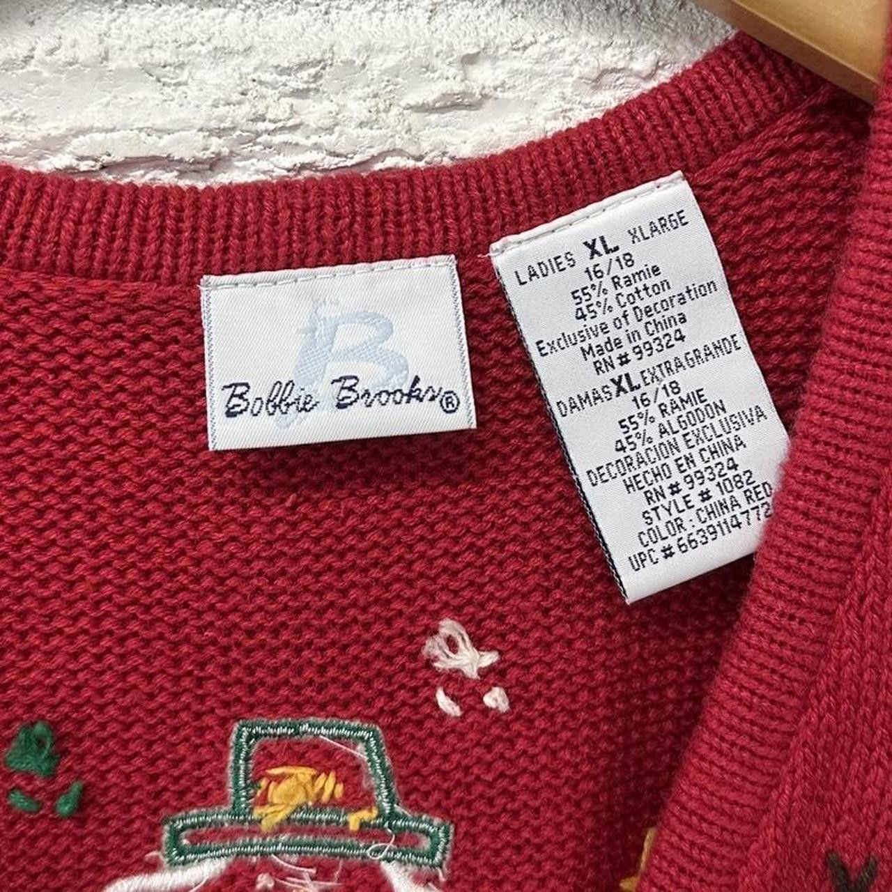 Vintage Vintage Bobbie Brooks Christmas Cardigan Button Up XL Size XL / US 12-14 / IT 48-50 - 4 Thumbnail