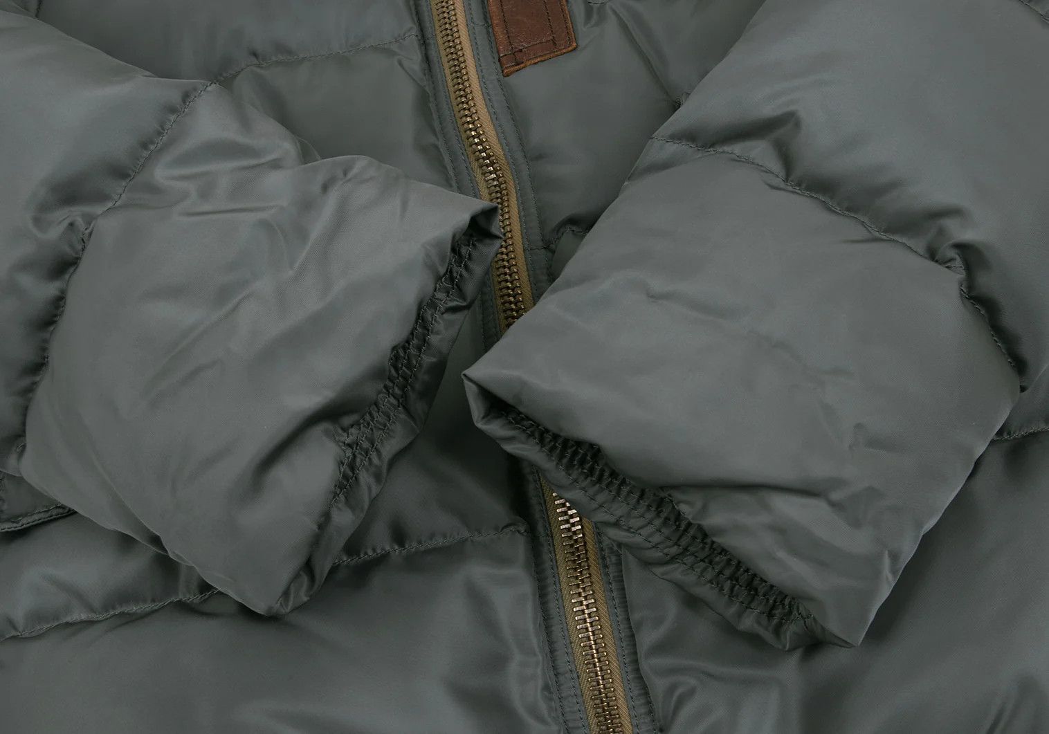 Junya Watanabe Patch Hooded Down Jacket in Khaki Orange, Size M Size US M / EU 48-50 / 2 - 10 Thumbnail