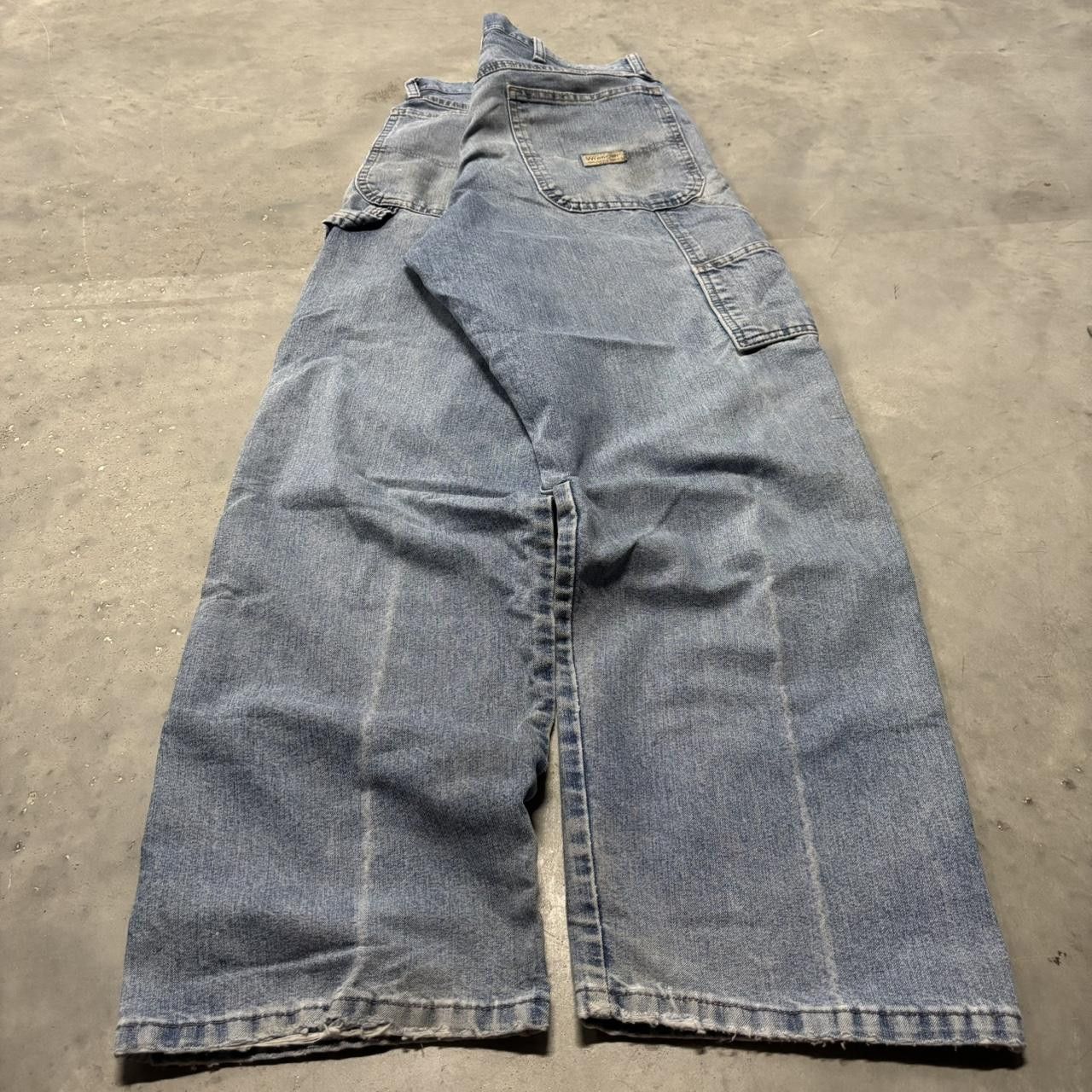 Japanese Brand × Vintage Crazy Vintage Y2K/2000s Baggy Paint Splatter Workwear Carpenter Denim Jeans! Size US 34 / EU 50 - 4 Thumbnail