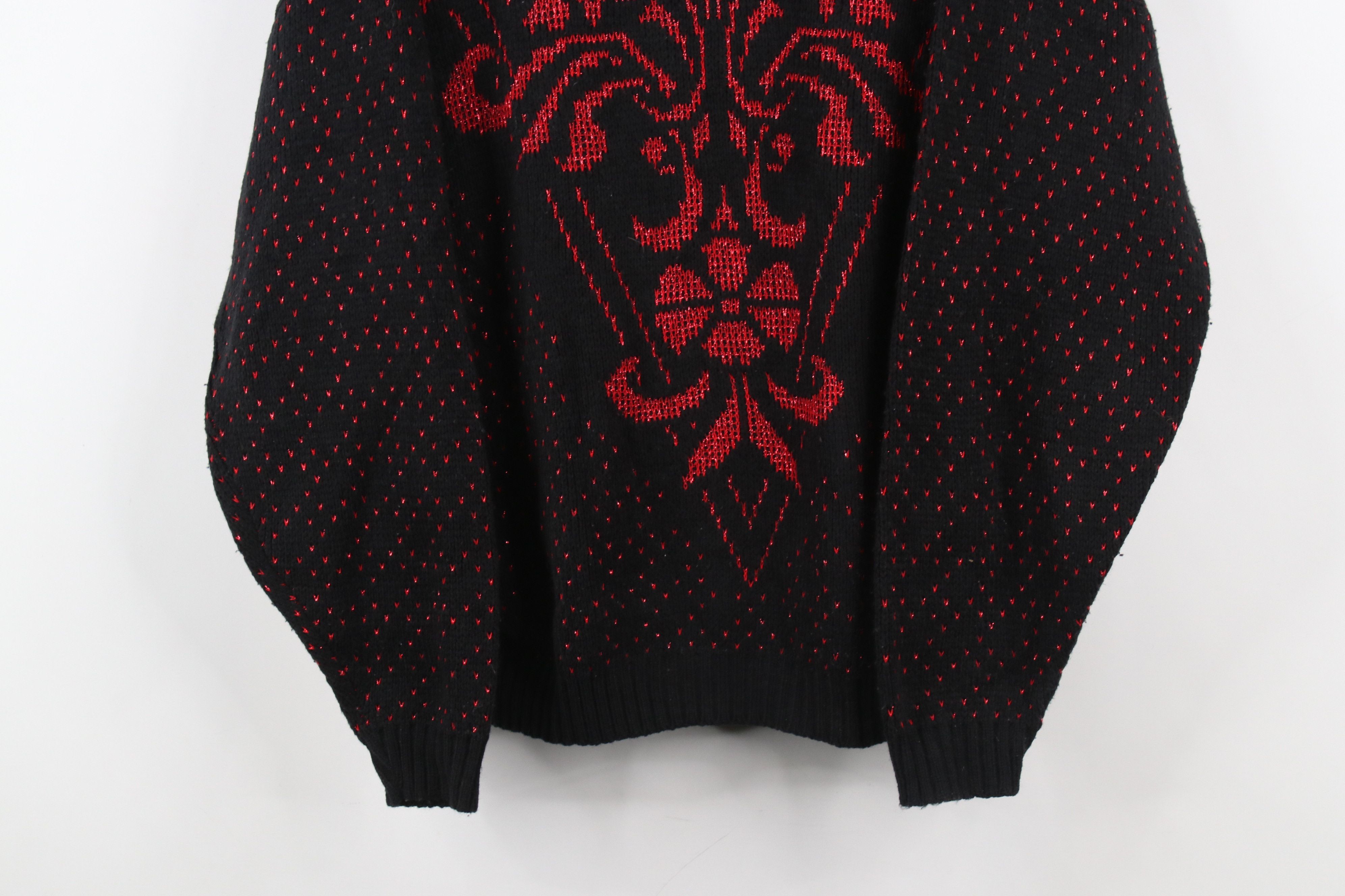 Vintage Vintage 90s Streetwear Abstract Flower Knit Sweater USA Size L / US 10 / IT 46 - 3 Thumbnail