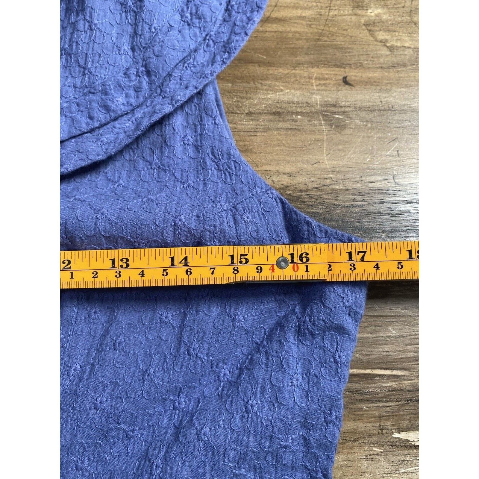 Pamela Love Pamela Love Midi Dress M Cotton Blue Eyelet Button Front Size M / US 6-8 / IT 42-44 - 9 Thumbnail