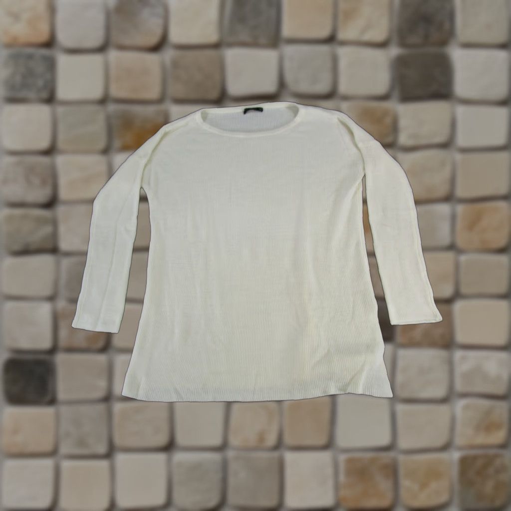 Zara VINTAGE Zara Women's Sweater Pullover Knit Long Sleeve Casual Medium Ivory 90s Size M / US 6-8 / IT 42-44 - 1 Thumbnail