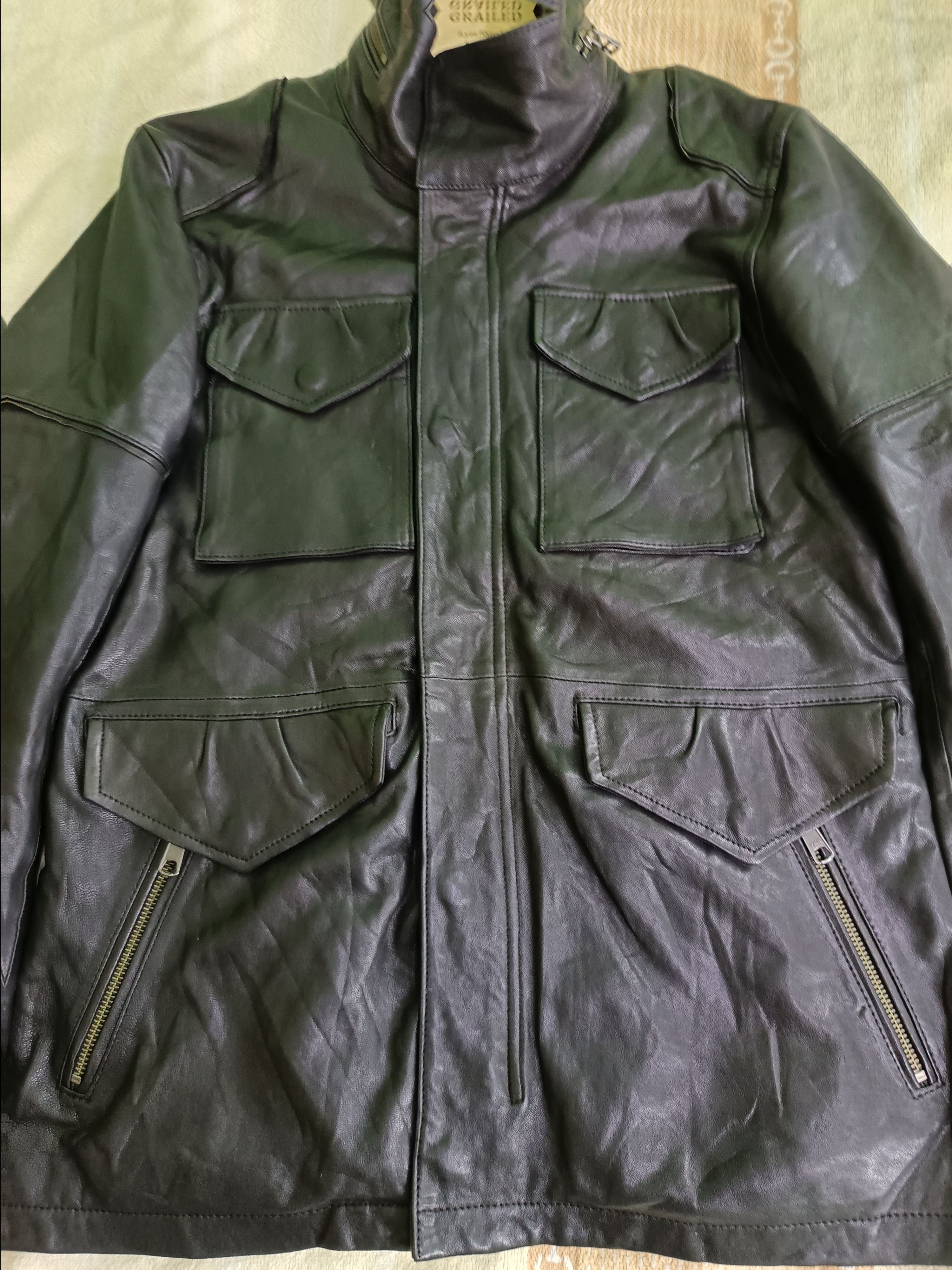 Japanese Brand 2000's Rattle Trap Black Coated Biker Jacket Size US M / EU 48-50 / 2 - 5 Thumbnail