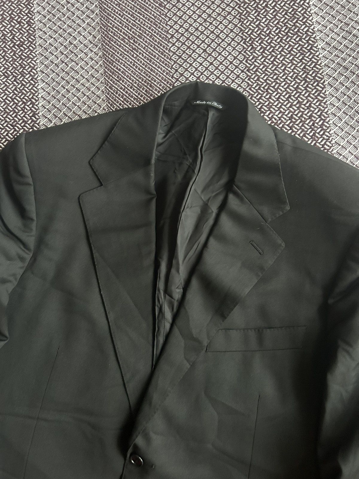 Canali Canali Formal Black Suit Blazer Solid Style Size 44R Rare Size 44R - 6 Thumbnail