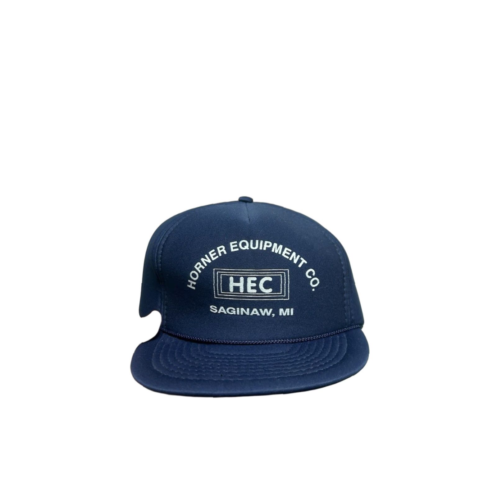 Equipment VINTAGE SnapBack Hat Cap Horner Equipment Co Saginaw Michigan blue HEC Adjustable Foam Men Cap/Hat Size ONE SIZE - 1 Thumbnail