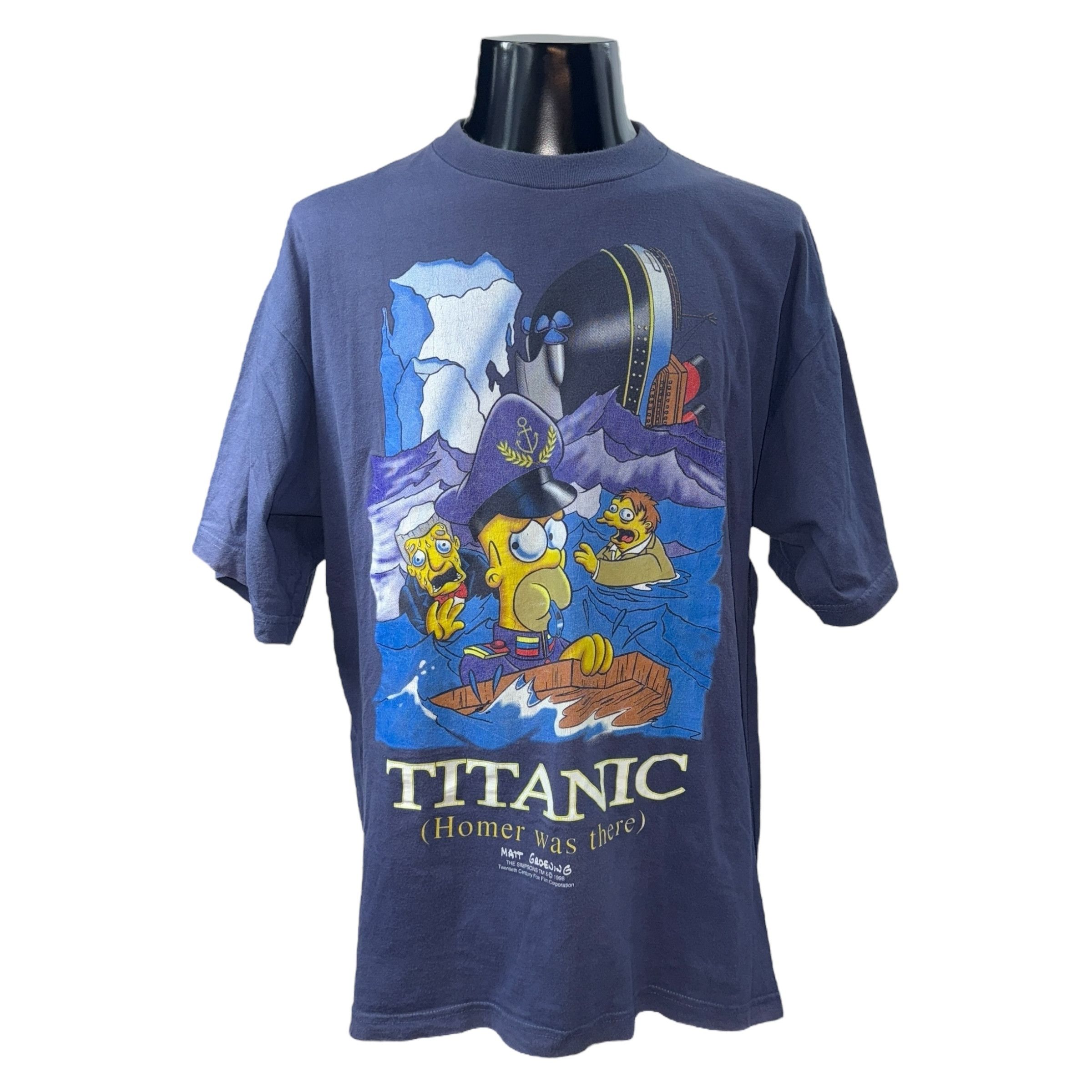 Vintage SIMPSONS TITANIC T-Shirt Size XL Size US XL / EU 56 / 4 - 1 Thumbnail