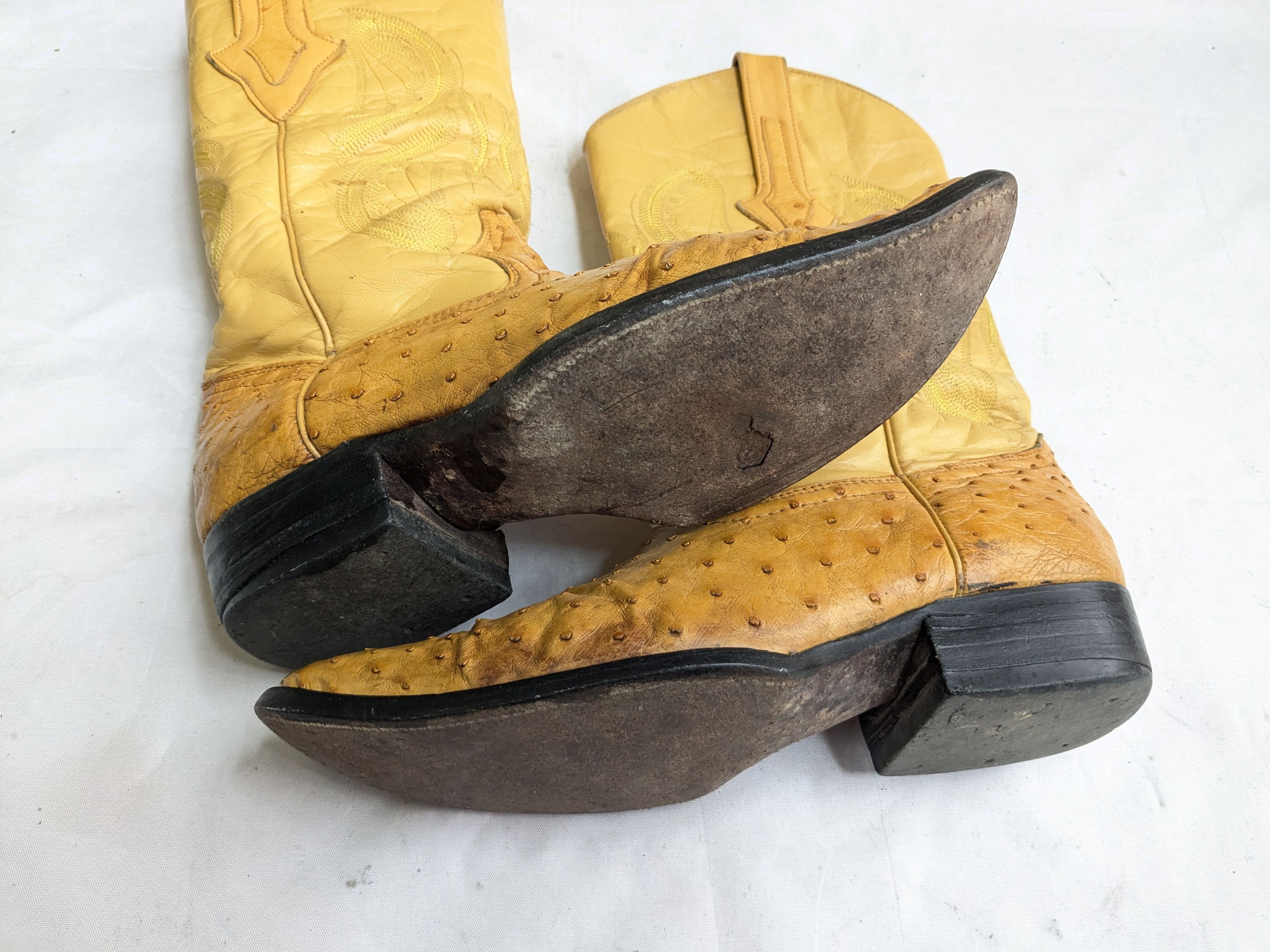 Nike Vintage Cowboy Boots Yellow Crocodile Leather 7.5 Size US 7.5 / EU 40-41 - 10 Thumbnail