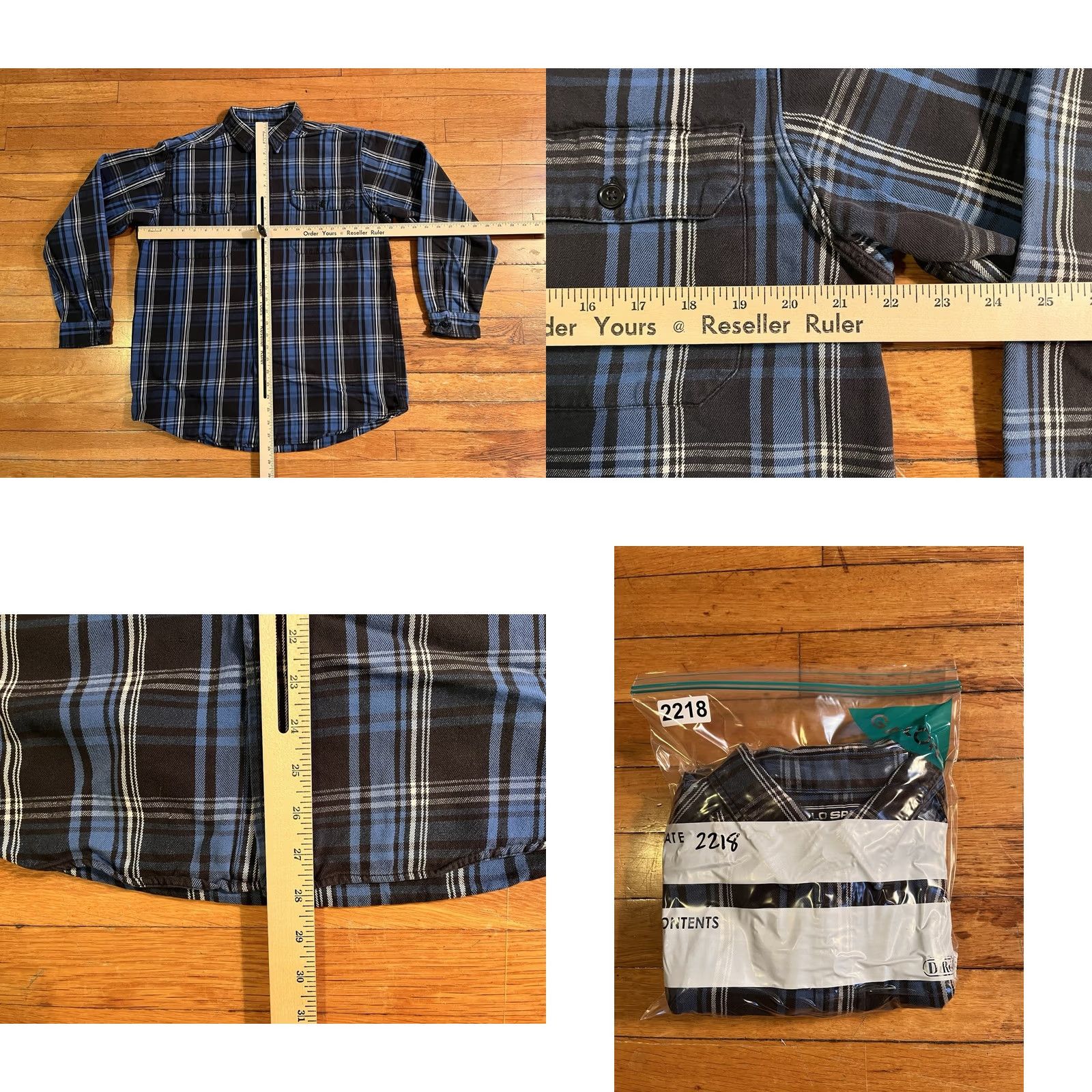 Vintage VINTAGE Polo Sport Sportsman Flannel Shirt Men’s M Blue Plaid Shirt Size US M / EU 48-50 / 2 - 8 Thumbnail