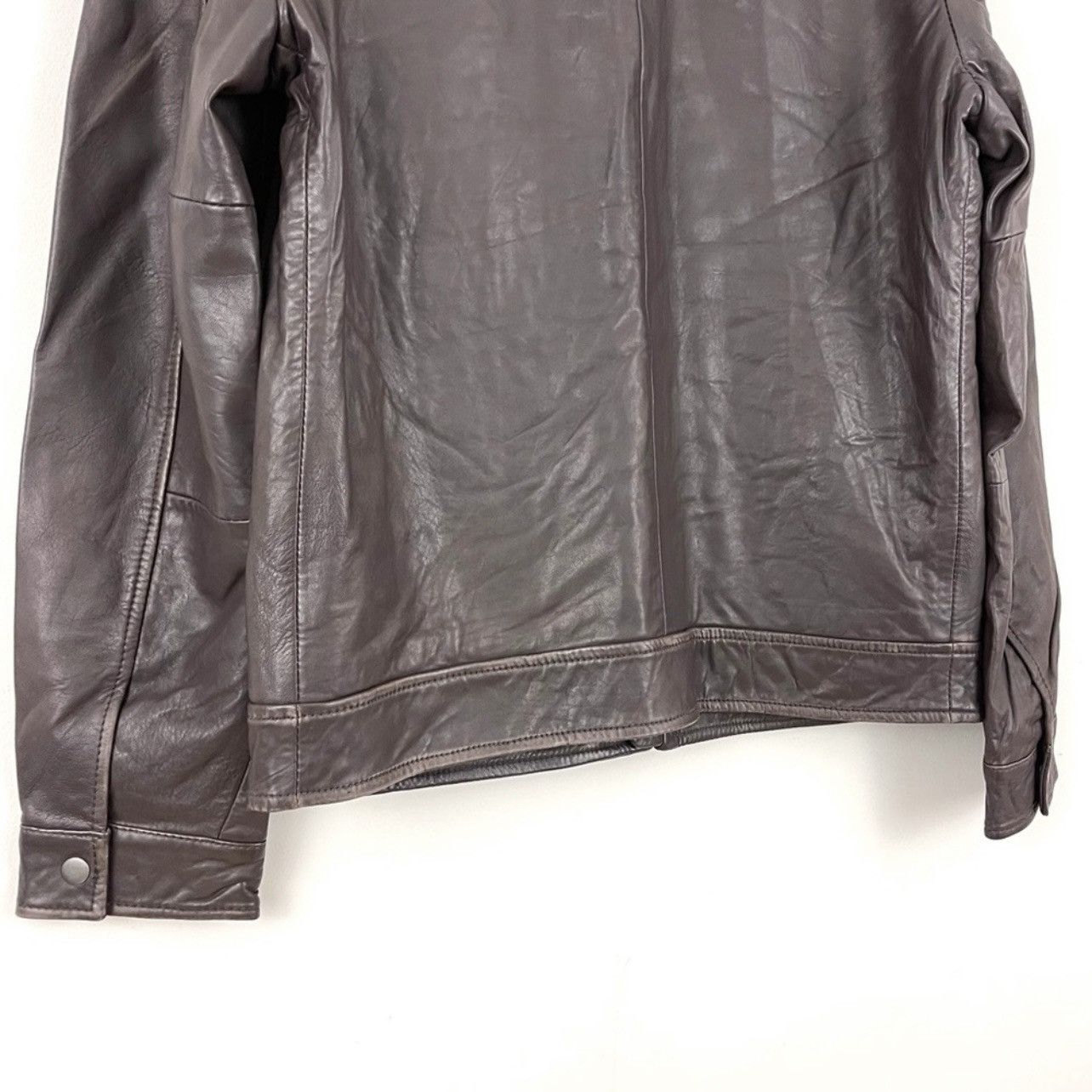 Lucky Brand Lucky Brand Antique Leather Zip Leather Jacket Size US M / EU 48-50 / 2 - 7 Thumbnail