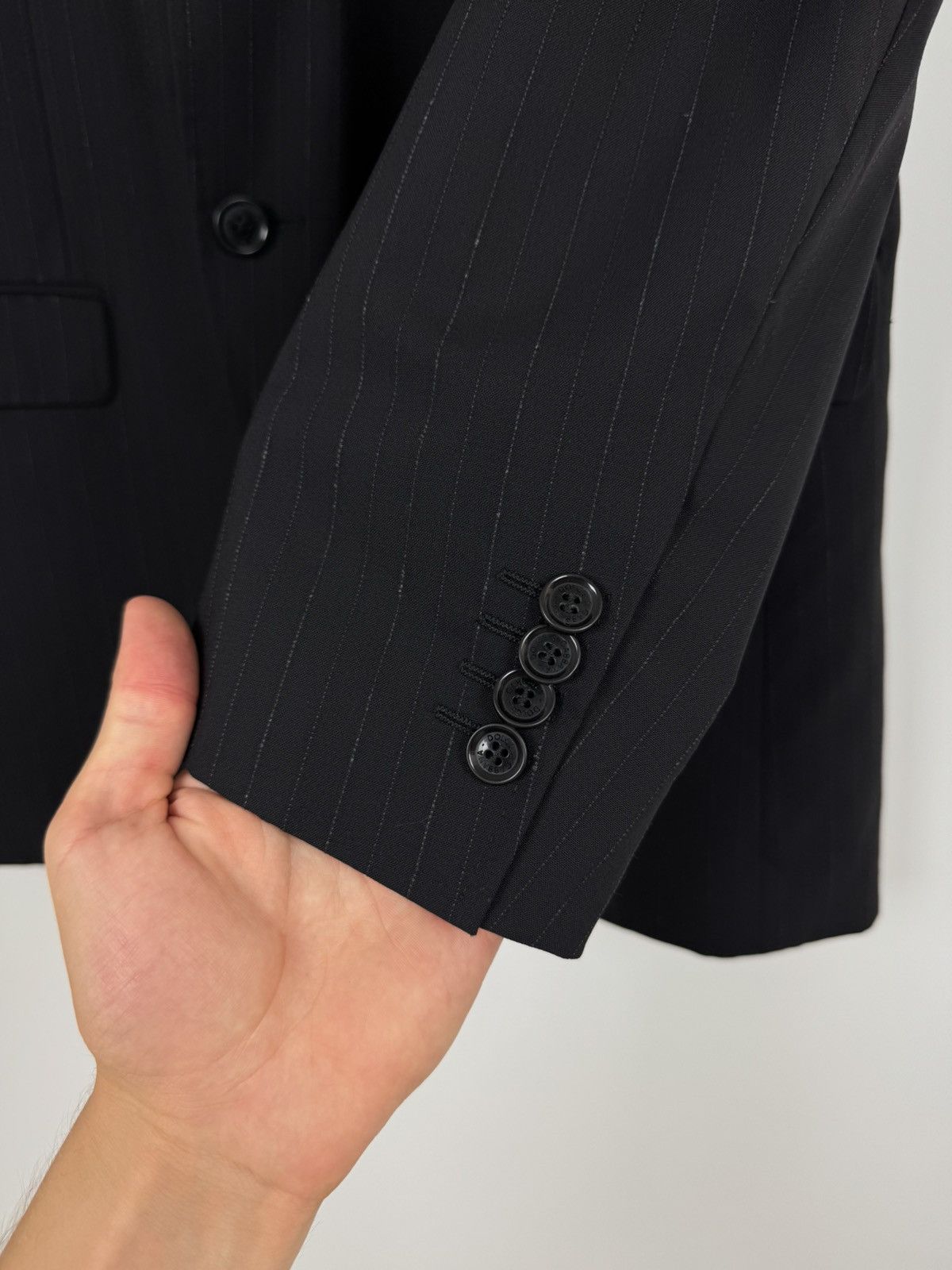 Dolce & Gabbana Dolce&Gabbana Striped Viscose Blend Classic Black Suit Size 54R - 9 Thumbnail